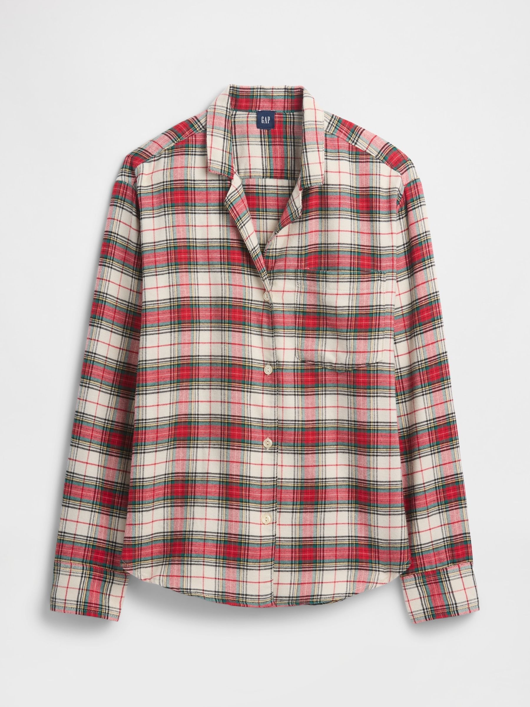 Red Check Long SLeeve Flannel Pyjama Top - Image 4 of 4