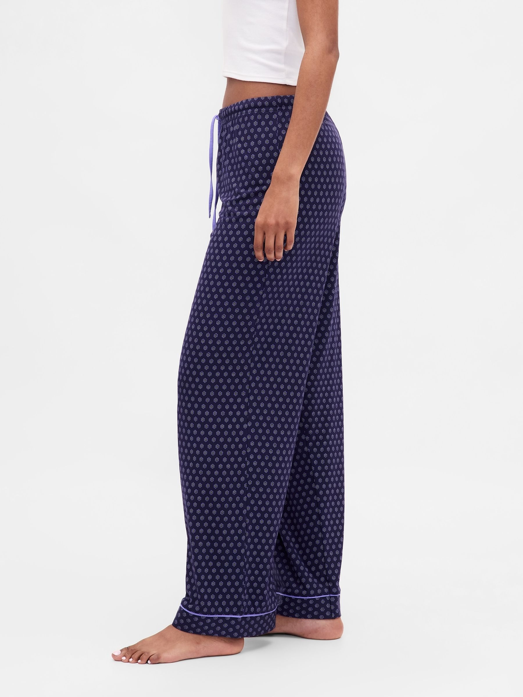 Purple Modal Pyjamas Trousers - Image 3 of 5
