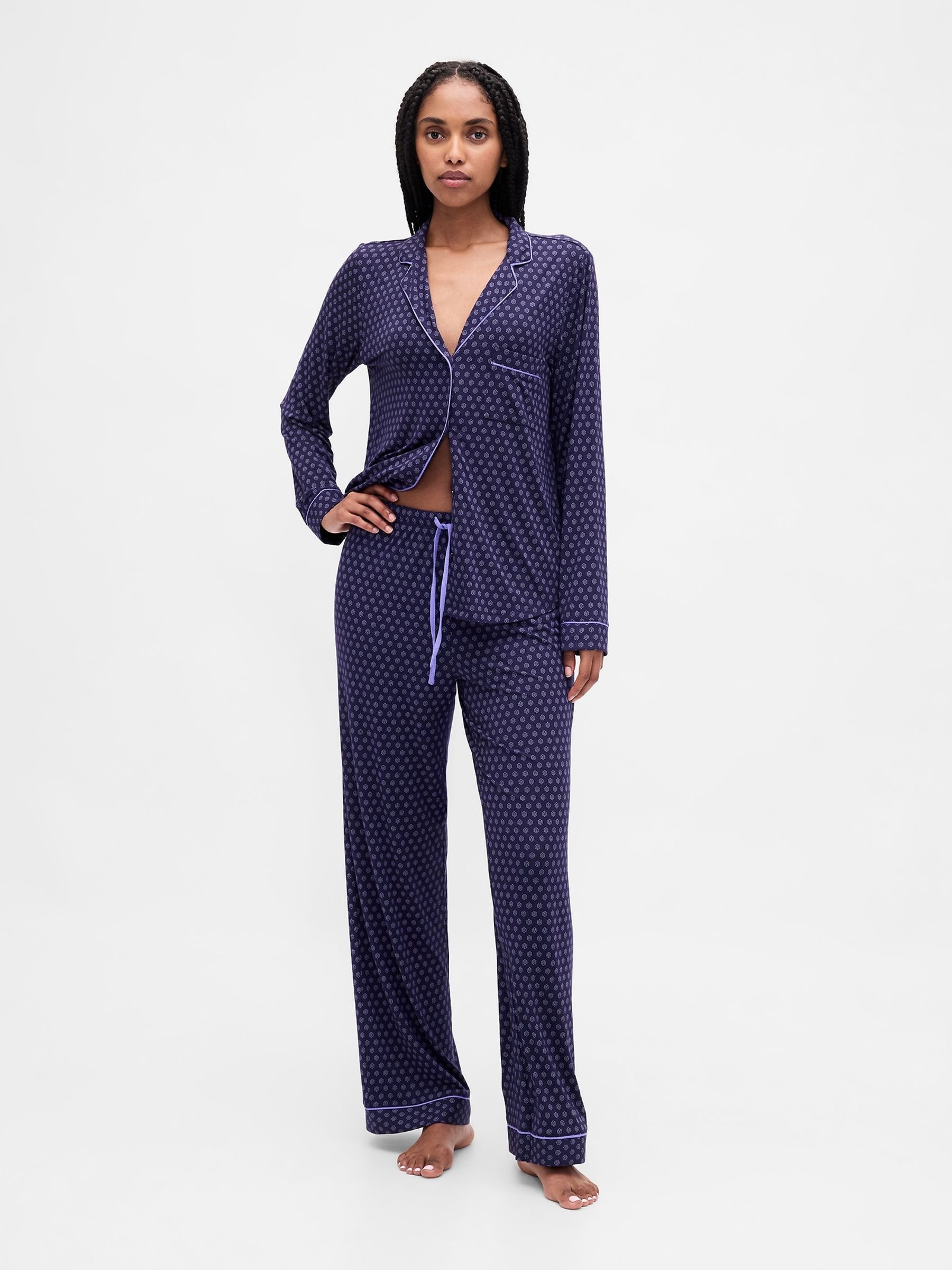 Purple Modal Pyjamas Trousers - Image 4 of 5