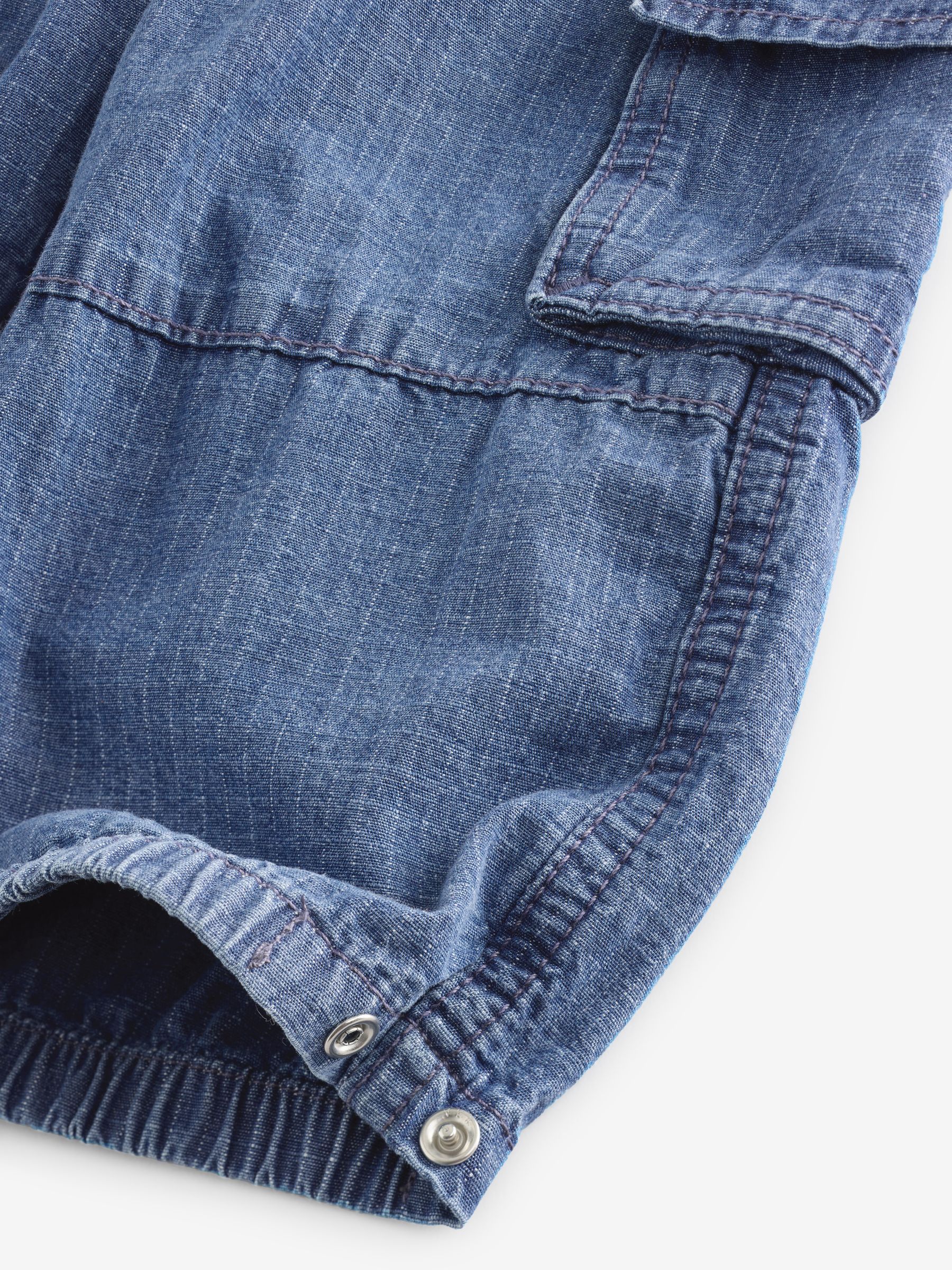Blue Denim Parachute Jeans - Image 5 of 5