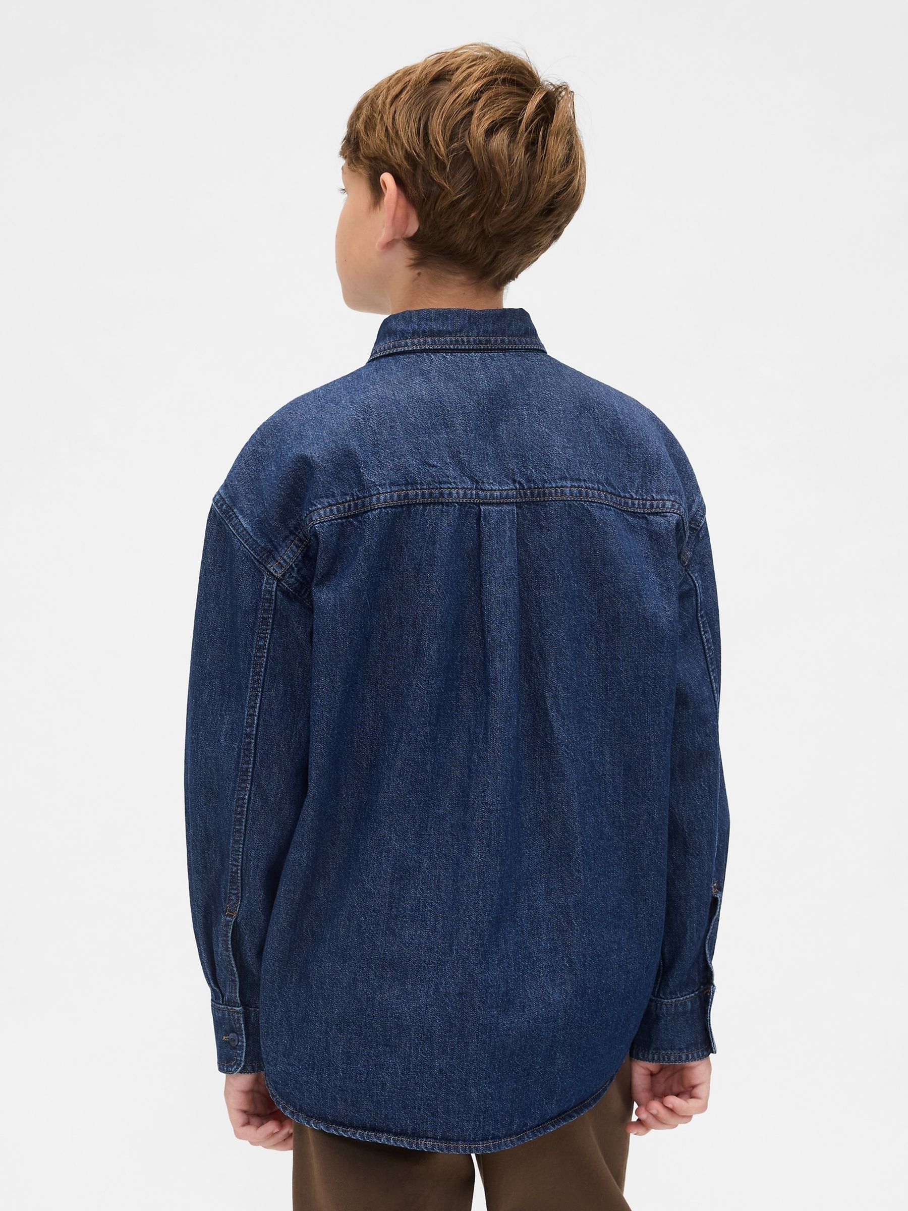Blue Oversized Denim Shirt (4-13yrs) - Image 2 of 5