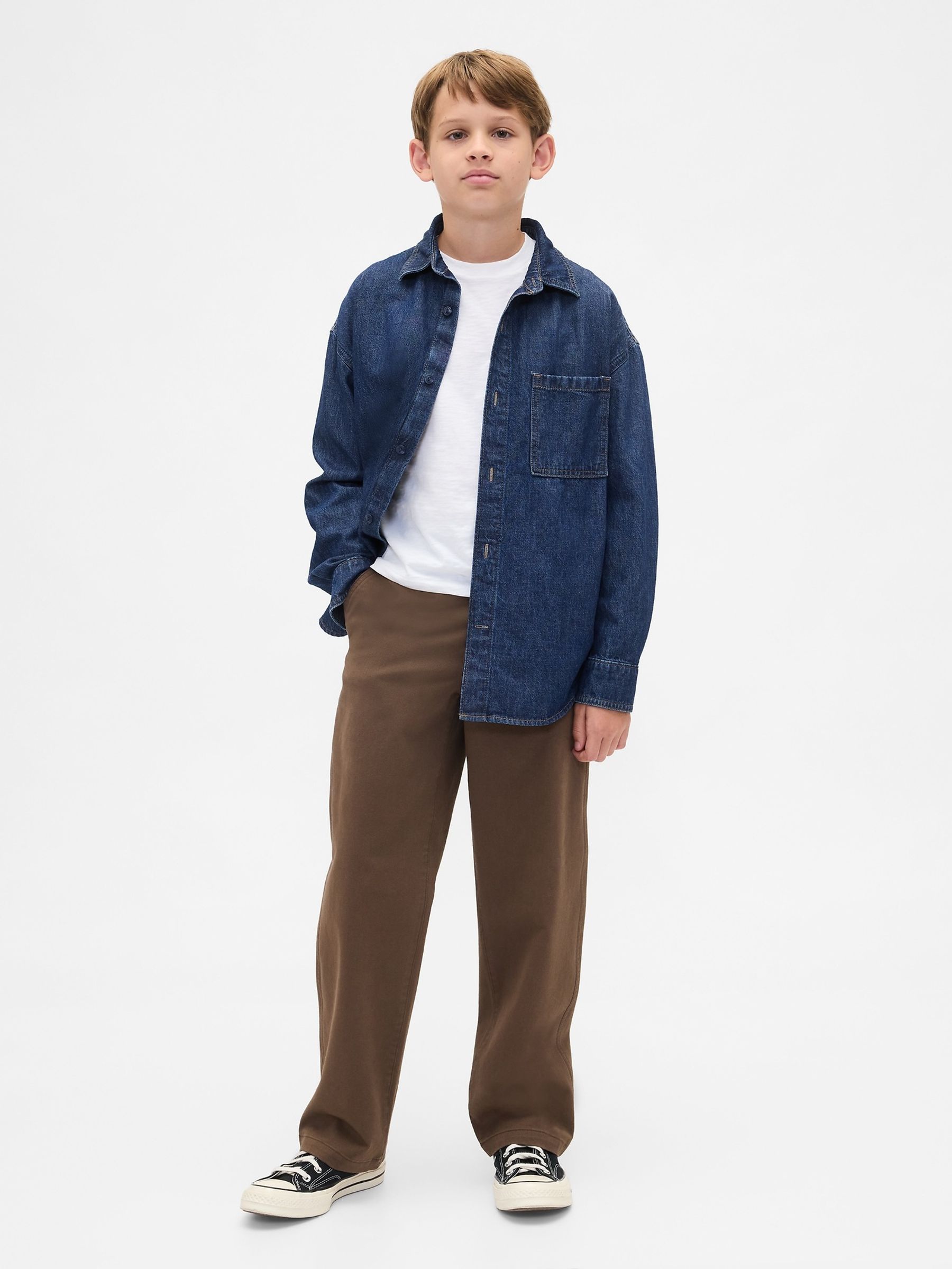 Blue Oversized Denim Shirt (4-13yrs) - Image 3 of 5