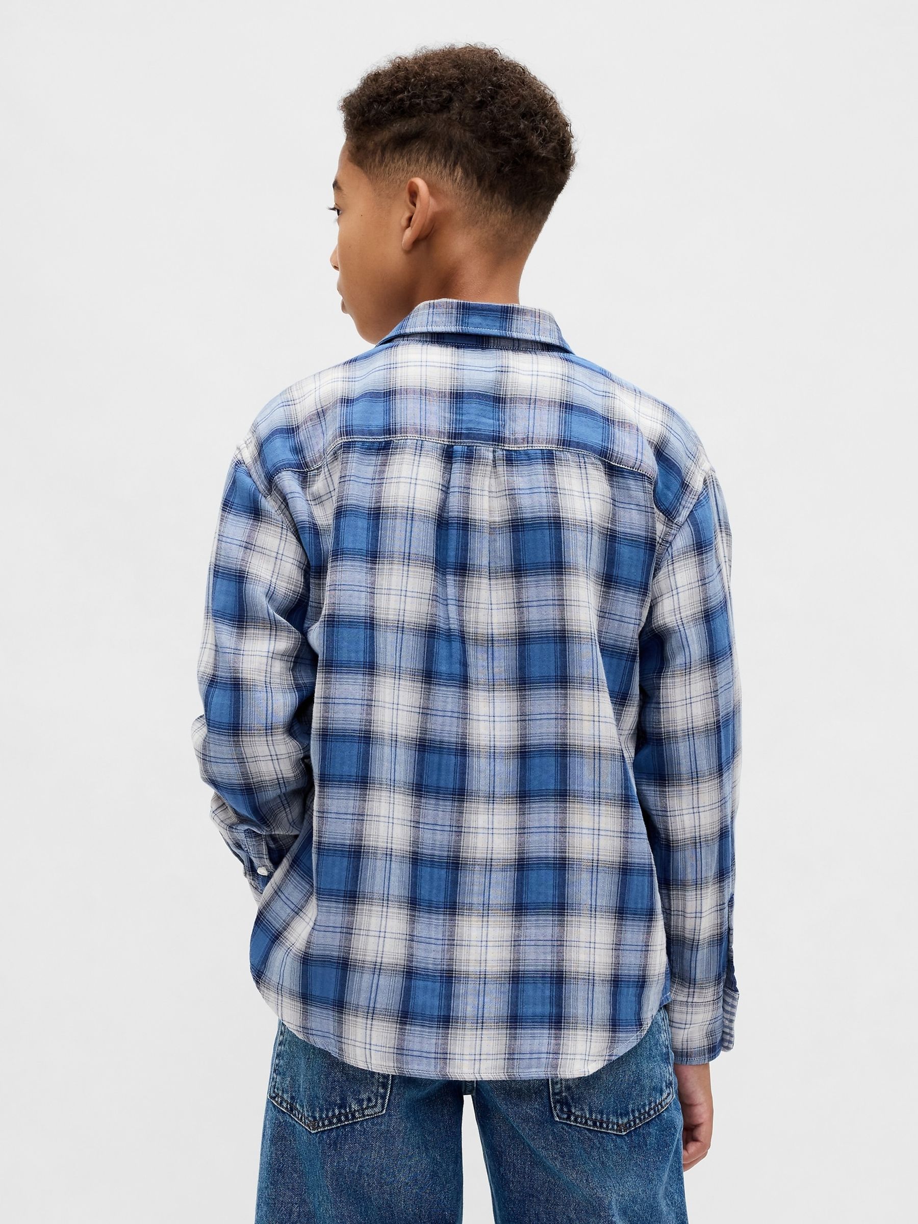 Blue Relaxed Check Shirt (4-13yrs) - Image 2 of 6