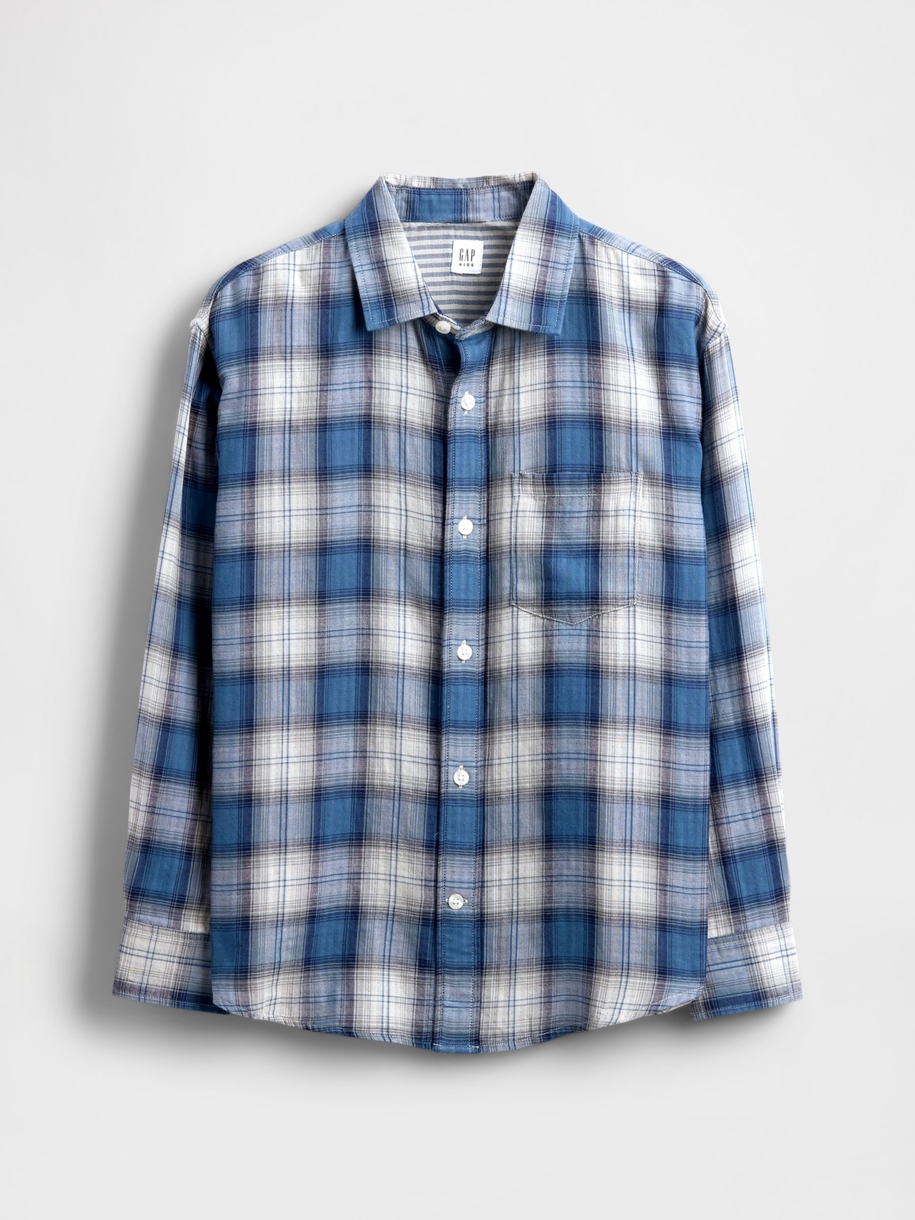 Blue Relaxed Check Shirt (4-13yrs) - Image 4 of 6