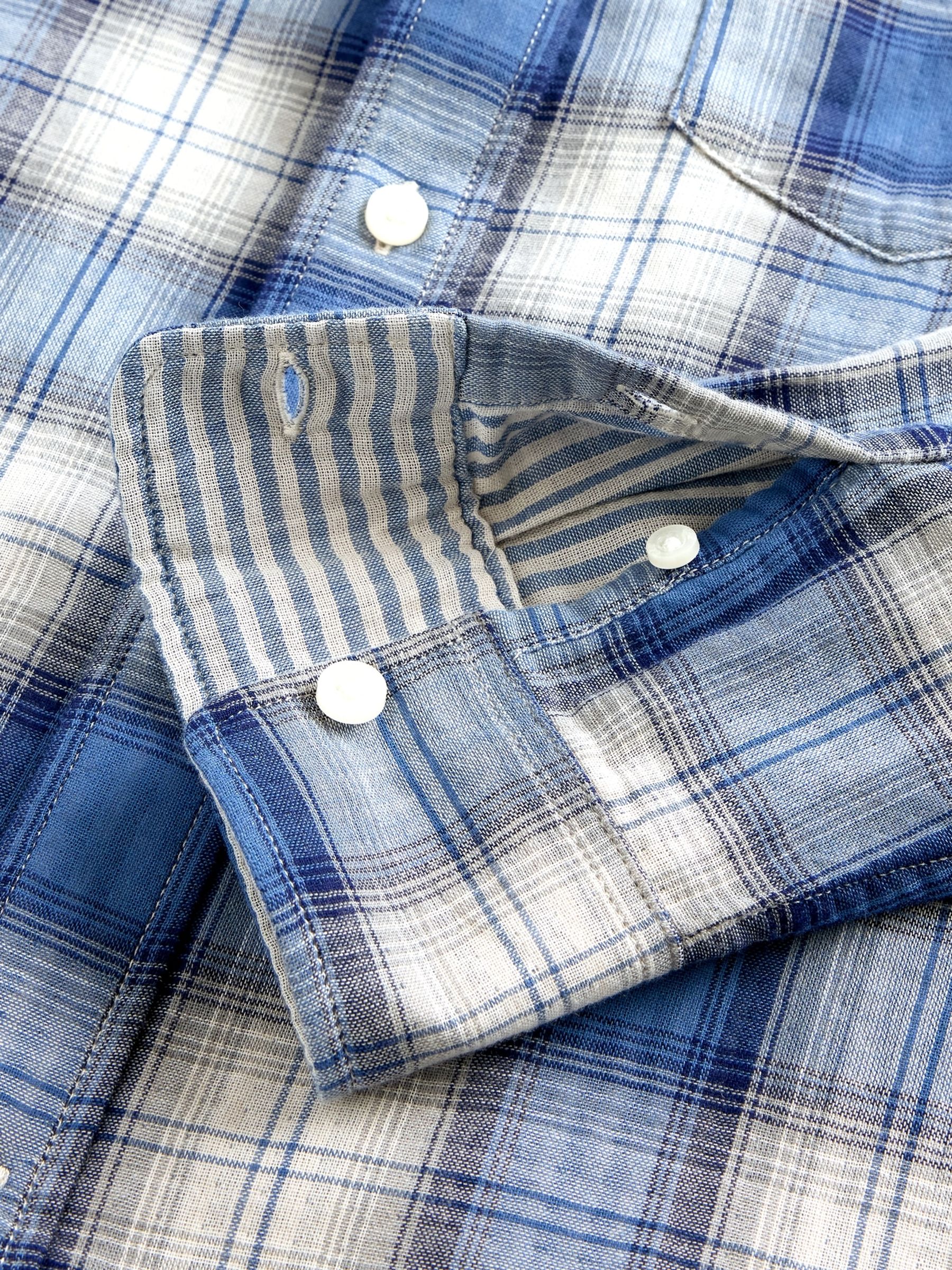 Blue Relaxed Check Shirt (4-13yrs) - Image 6 of 6