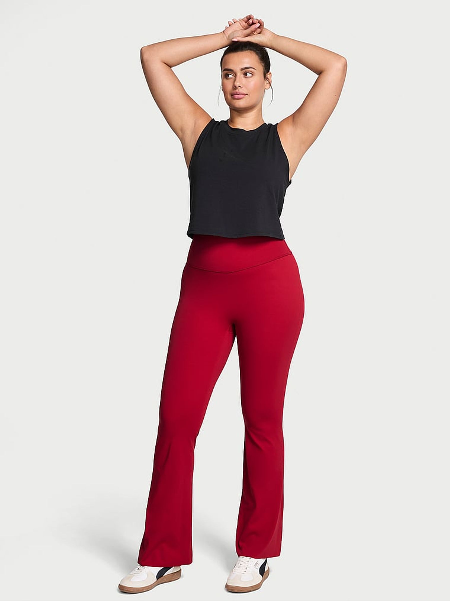 Red Lacquer Elevate™ Stretch Flare Leggings - Image 1 of 3 Red Lacquer Elevate™ Stretch Flare Leggings - Image 1 of 3