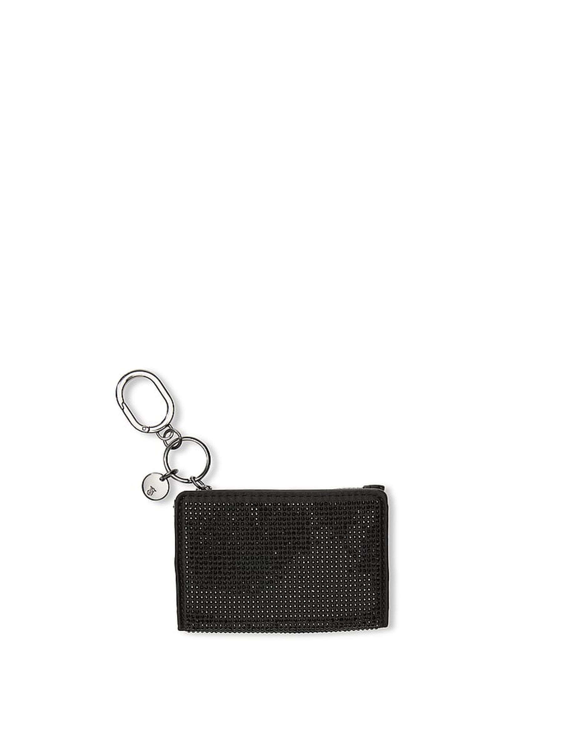 Black Rhinestone Foldable Keyring Card Holder - Image 1 of 3
