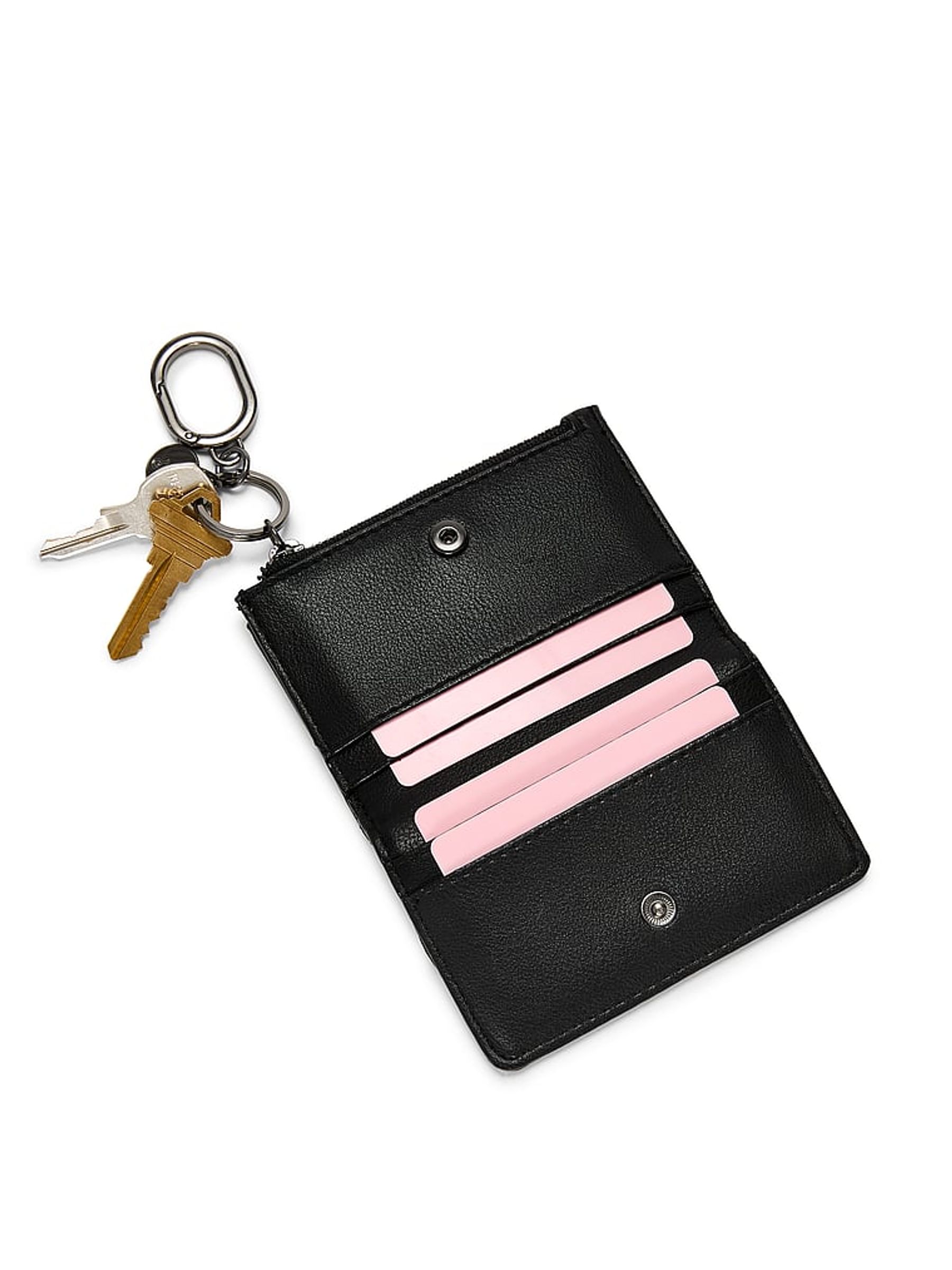 Black Rhinestone Foldable Keyring Card Holder - Image 2 of 3