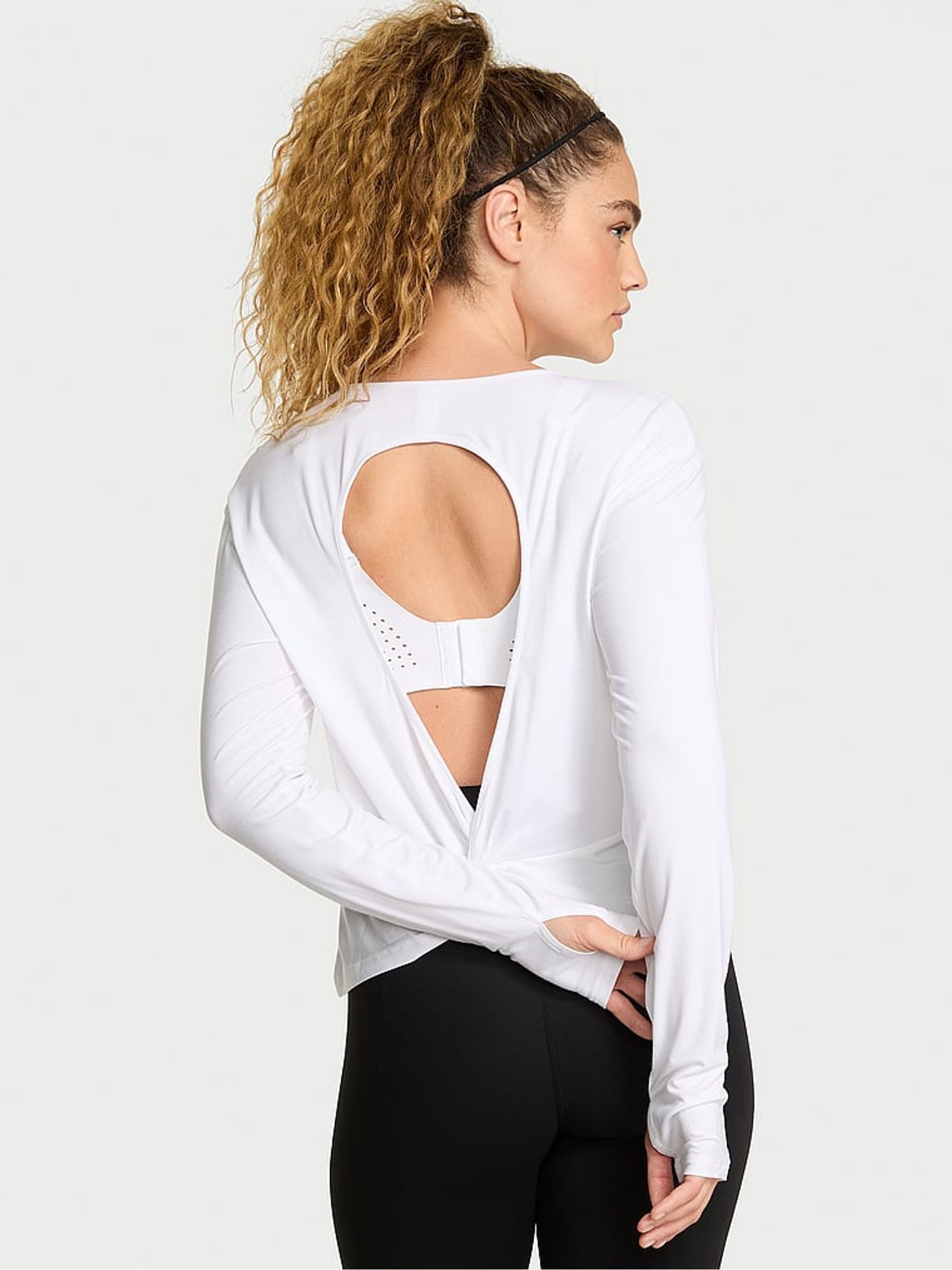 White VSX Long Sleeve Open Back T-Shirt - Image 2 of 2