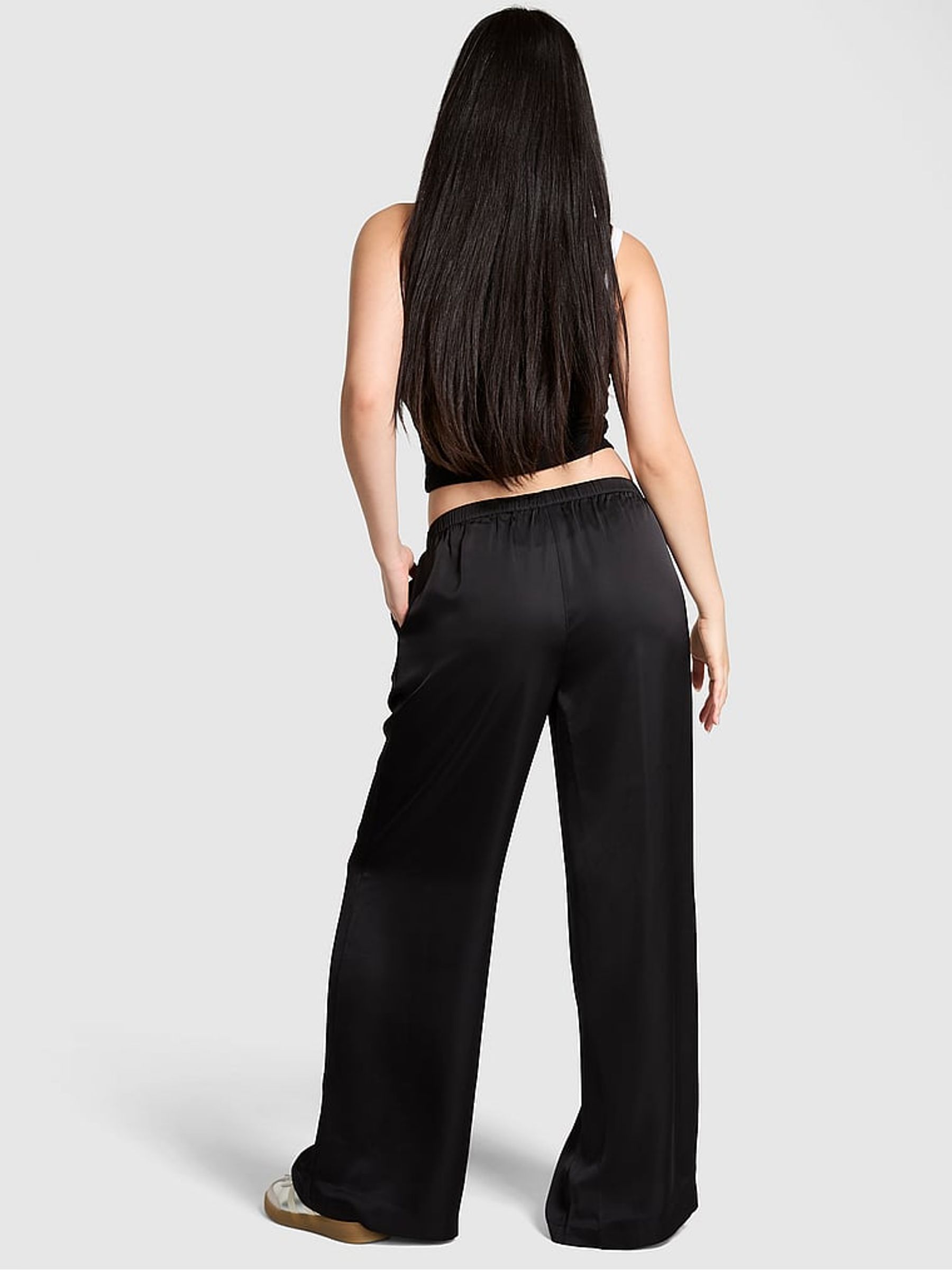Black Satin Trousers - Image 2 of 3
