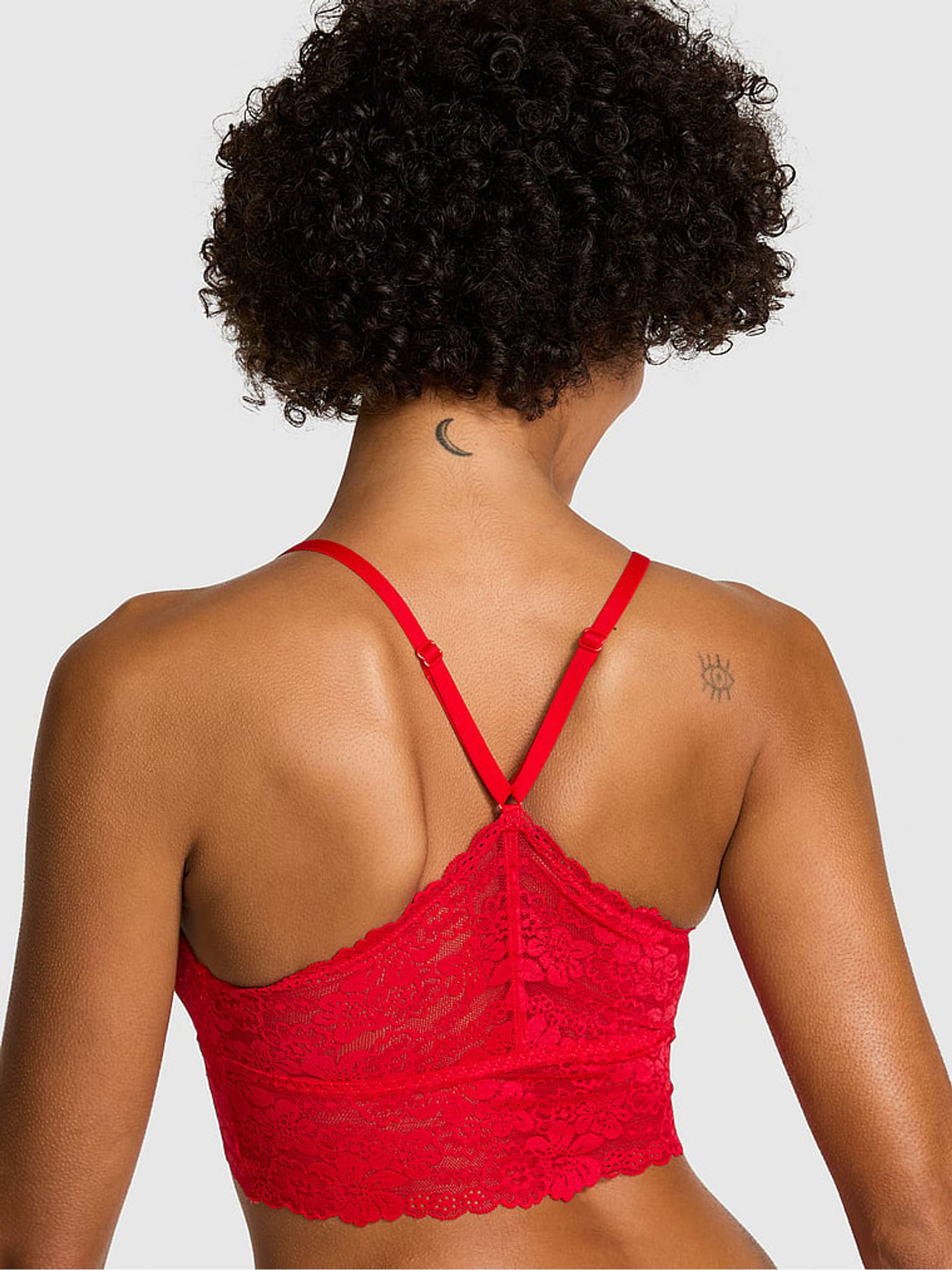 Red Pepper Lace Longline Bralette - Image 3 of 3