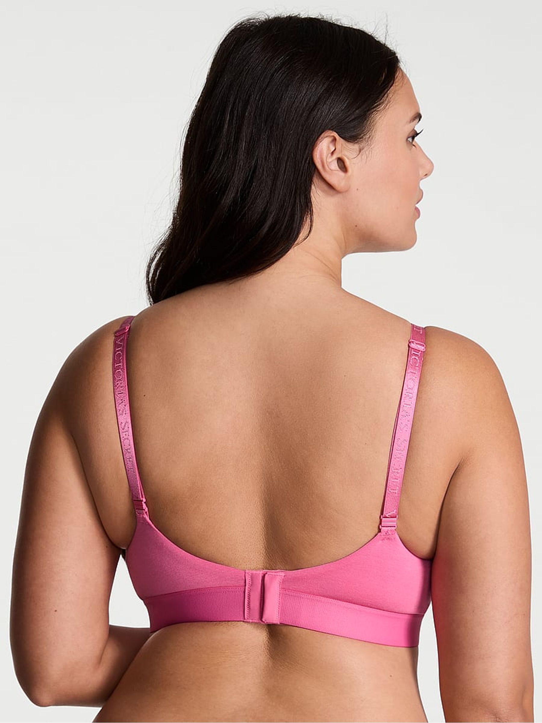 Rose Garden Pink Full Cup Push Up Logo Shine Patch Bra - Image 2 of 2