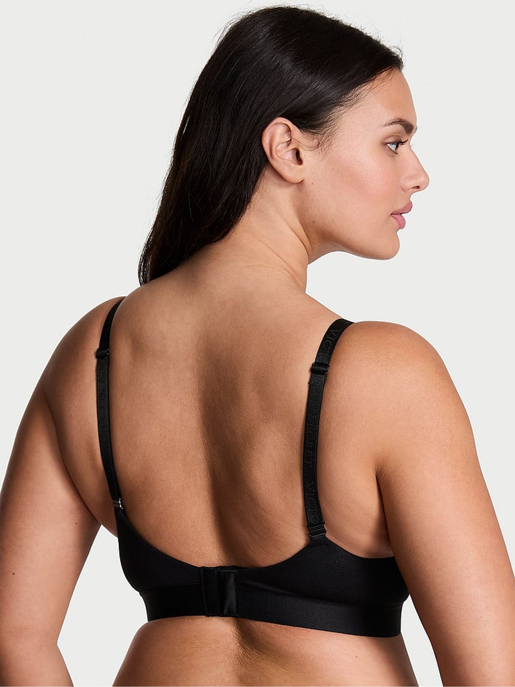 Black Full Cup Push Up Logo Shine Patch Bra - Image 2 of 2