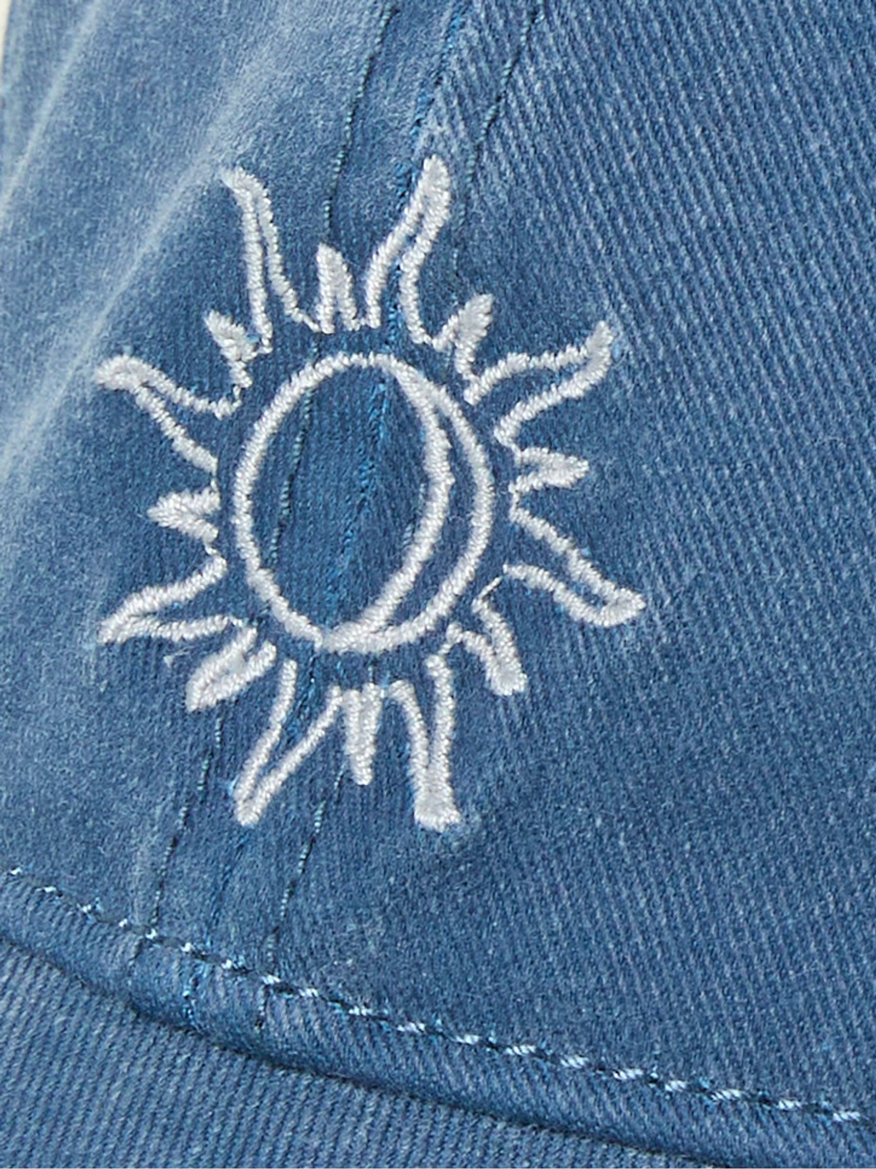 Blue Embroidered Sun Cap - Image 3 of 3