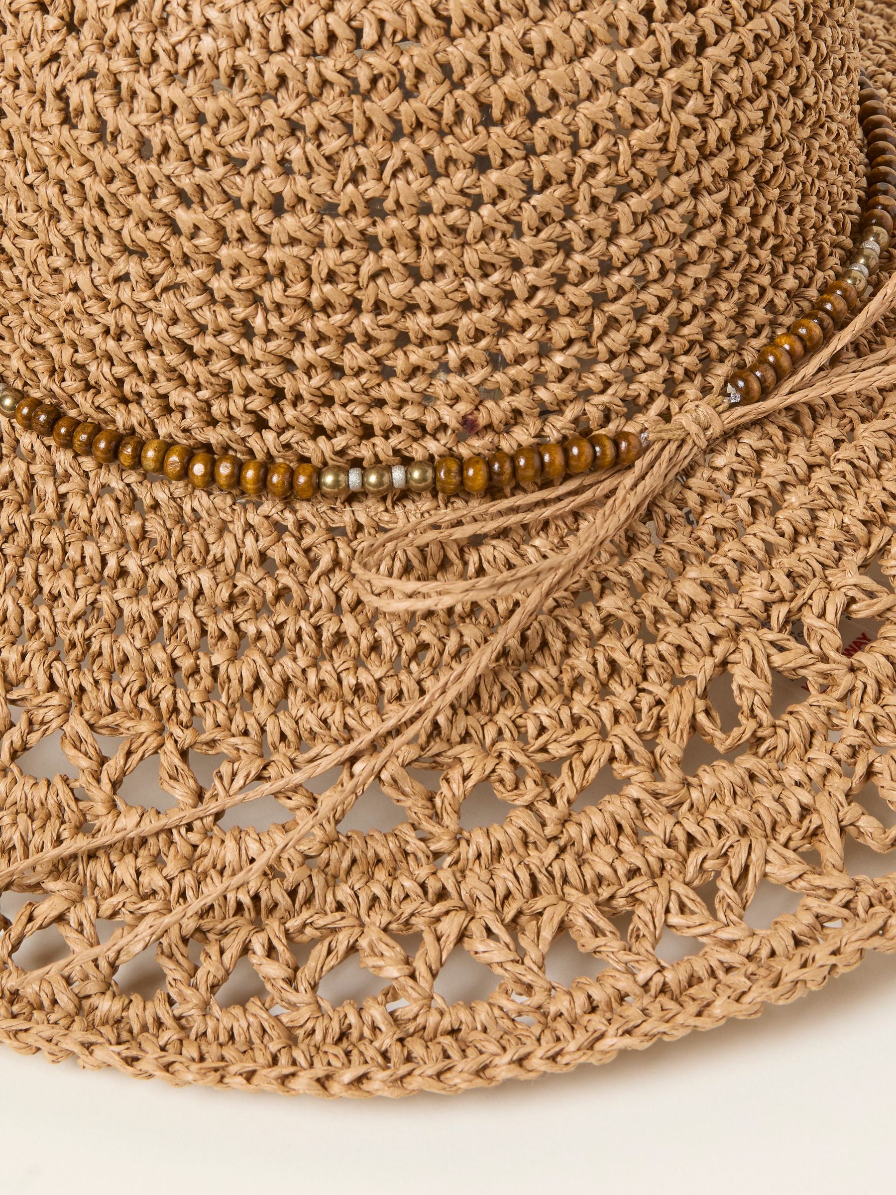Natural Floppy Straw Sun Hat - Image 2 of 2