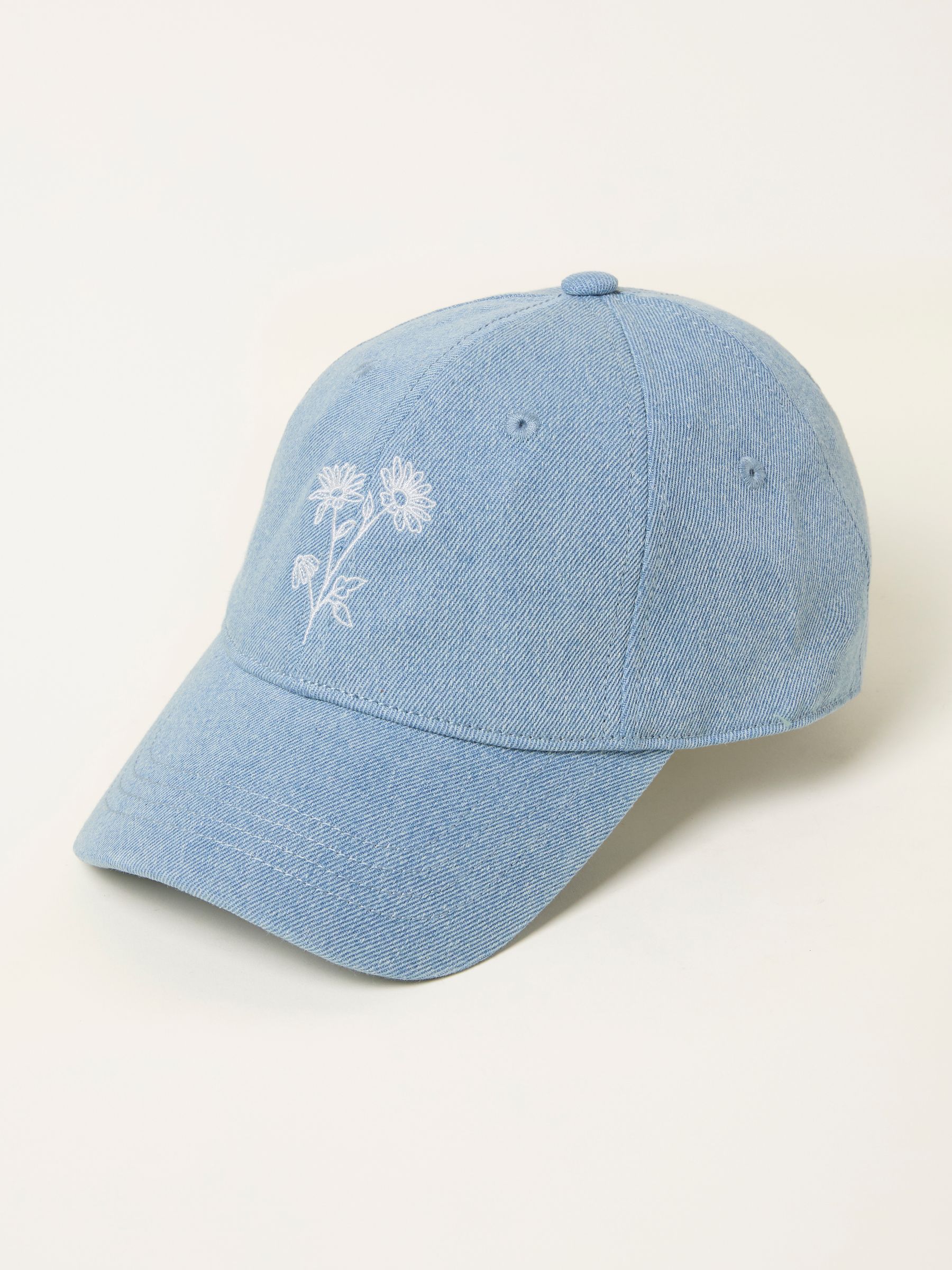 Denim Embroidered Daisy Cap - Image 2 of 3