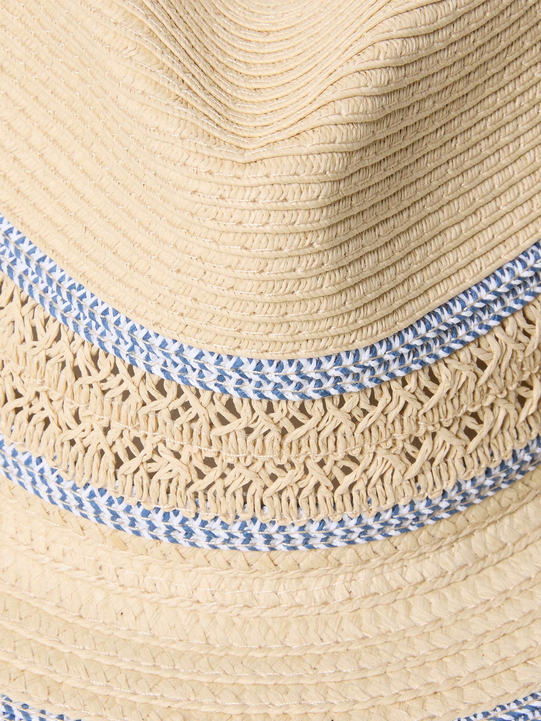 Trilby Natural Stripe Detail Straw - Image 3 of 3 Trilby Natural Stripe Detail Straw - Image 3 of 3