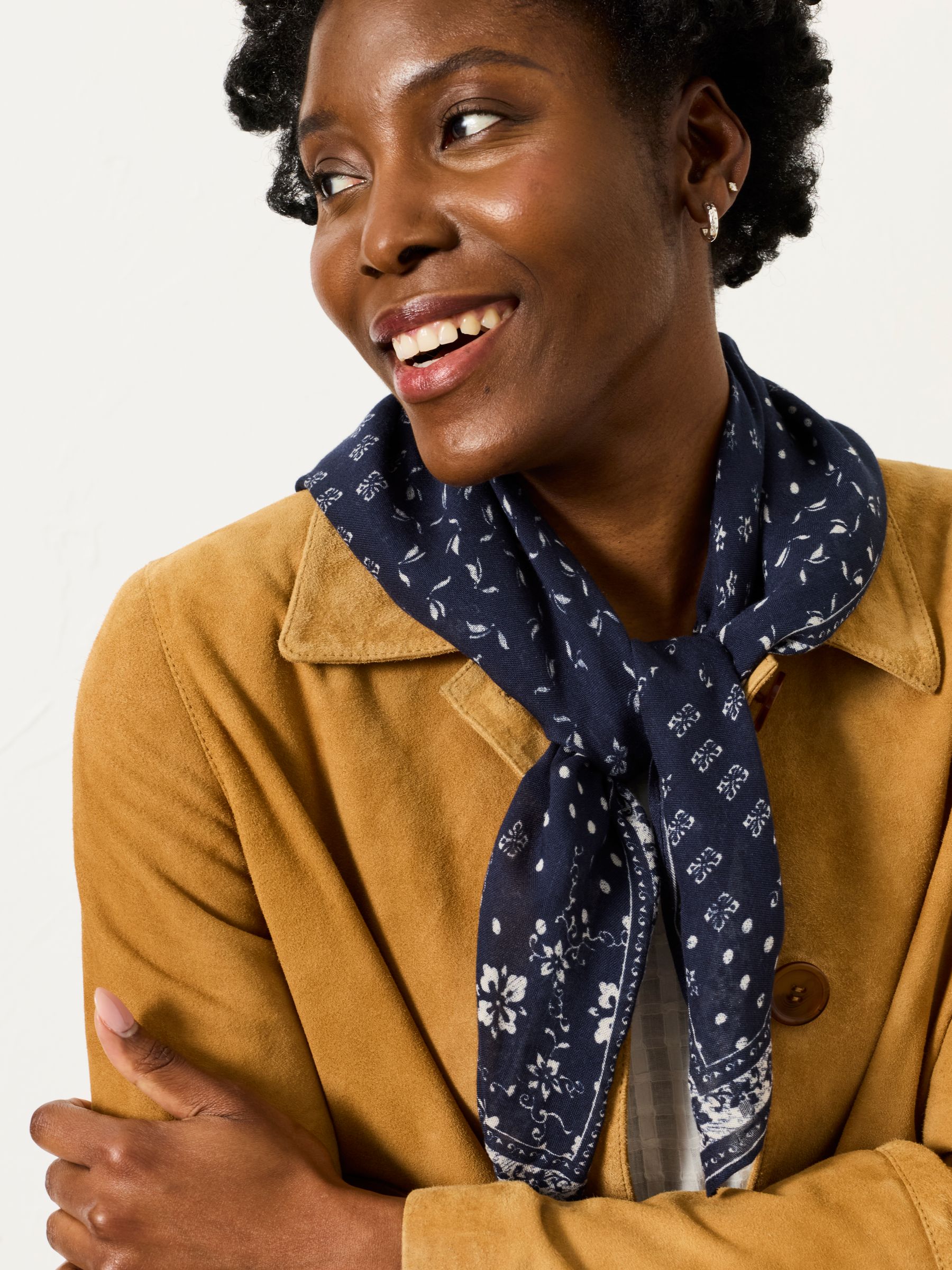 Navy Bandana Hair Scarf - Image 1 of 4