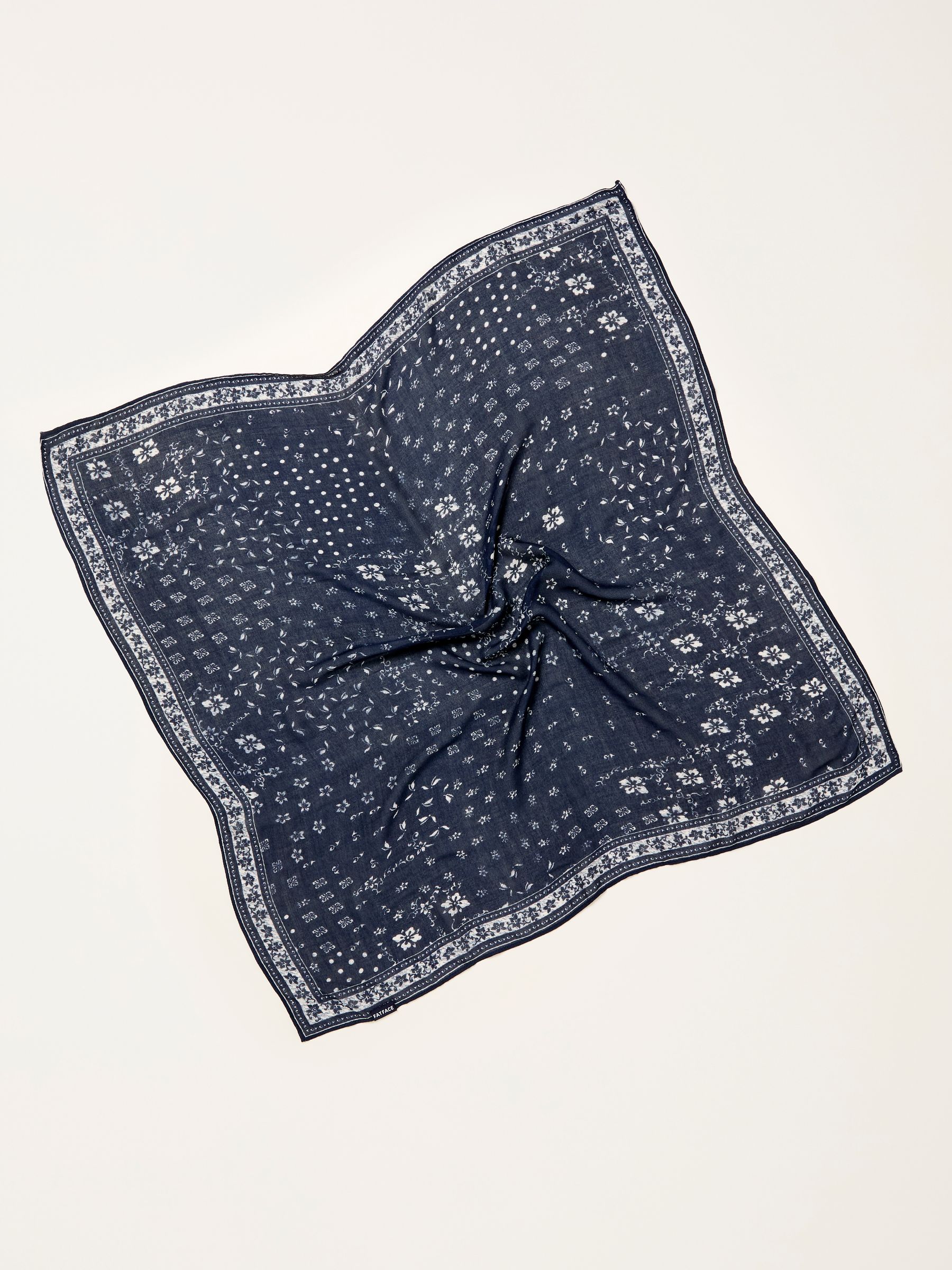 Navy Bandana Hair Scarf - Image 4 of 4