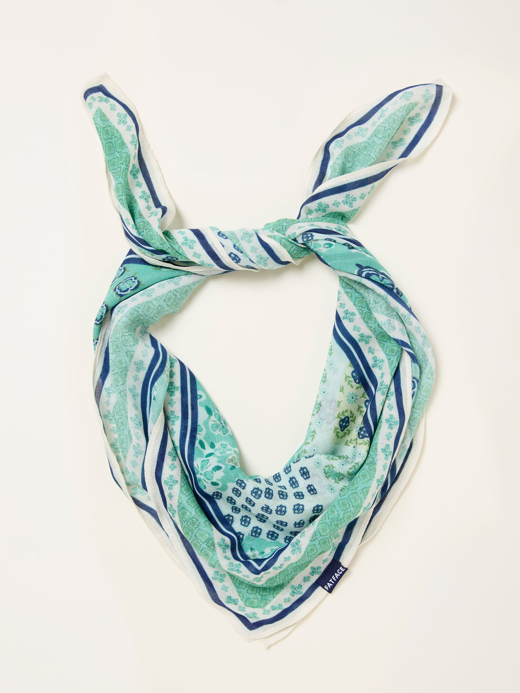 Green Patchwork Hair Scarf - Image 1 of 2