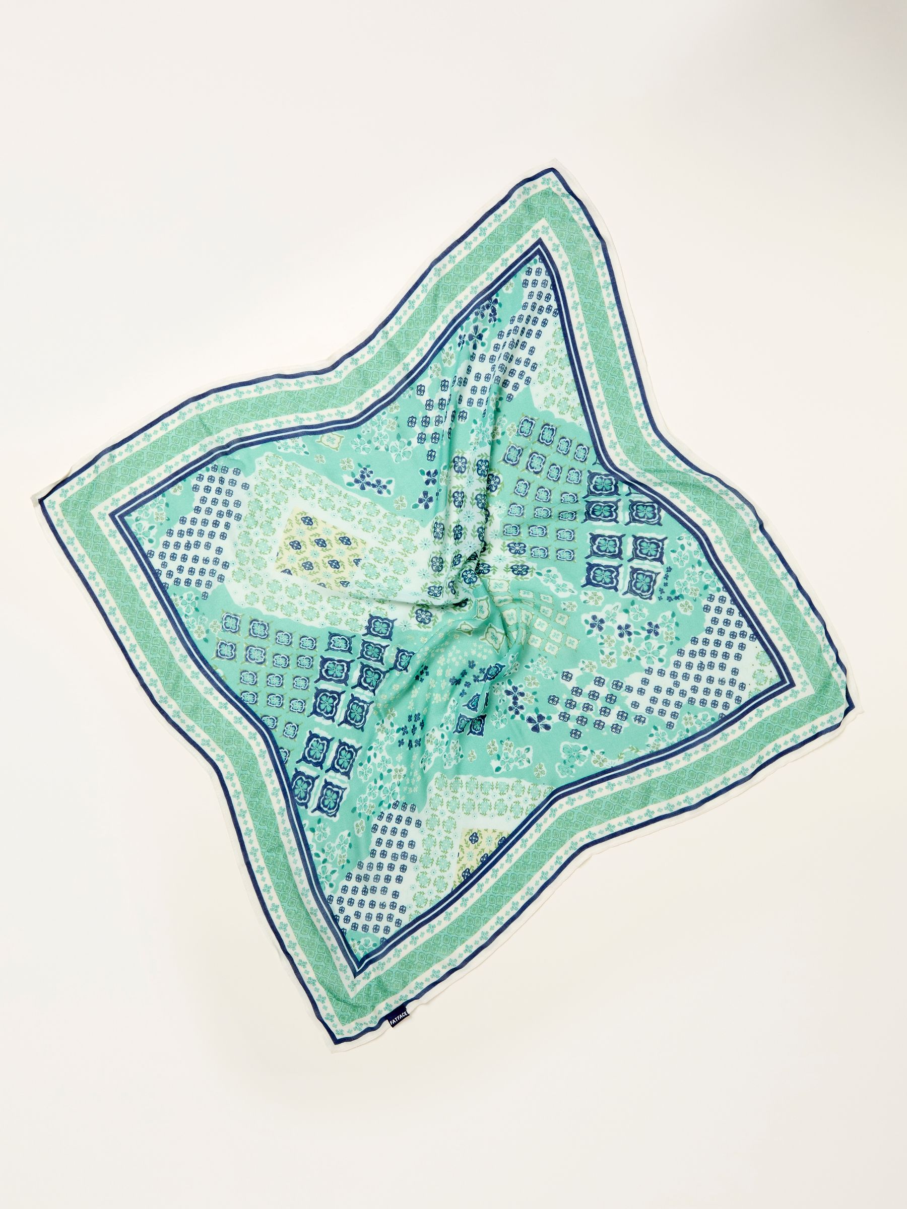 Green Patchwork Hair Scarf - Image 2 of 2