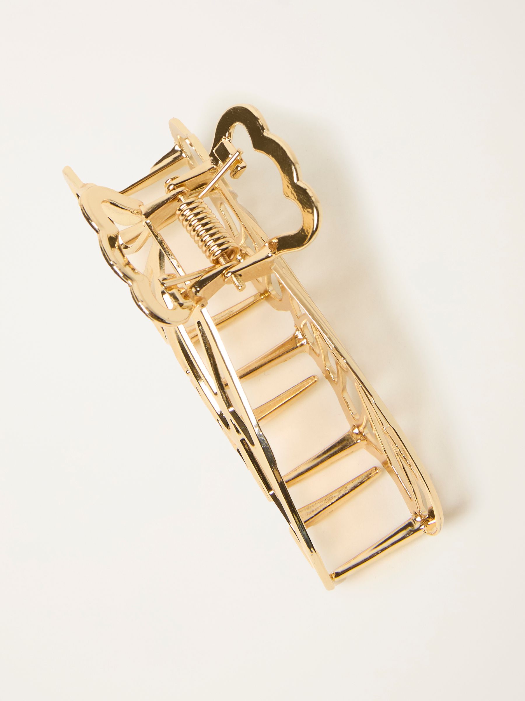 Gold Tone Large Butterfly Claw Clip - Image 2 of 2