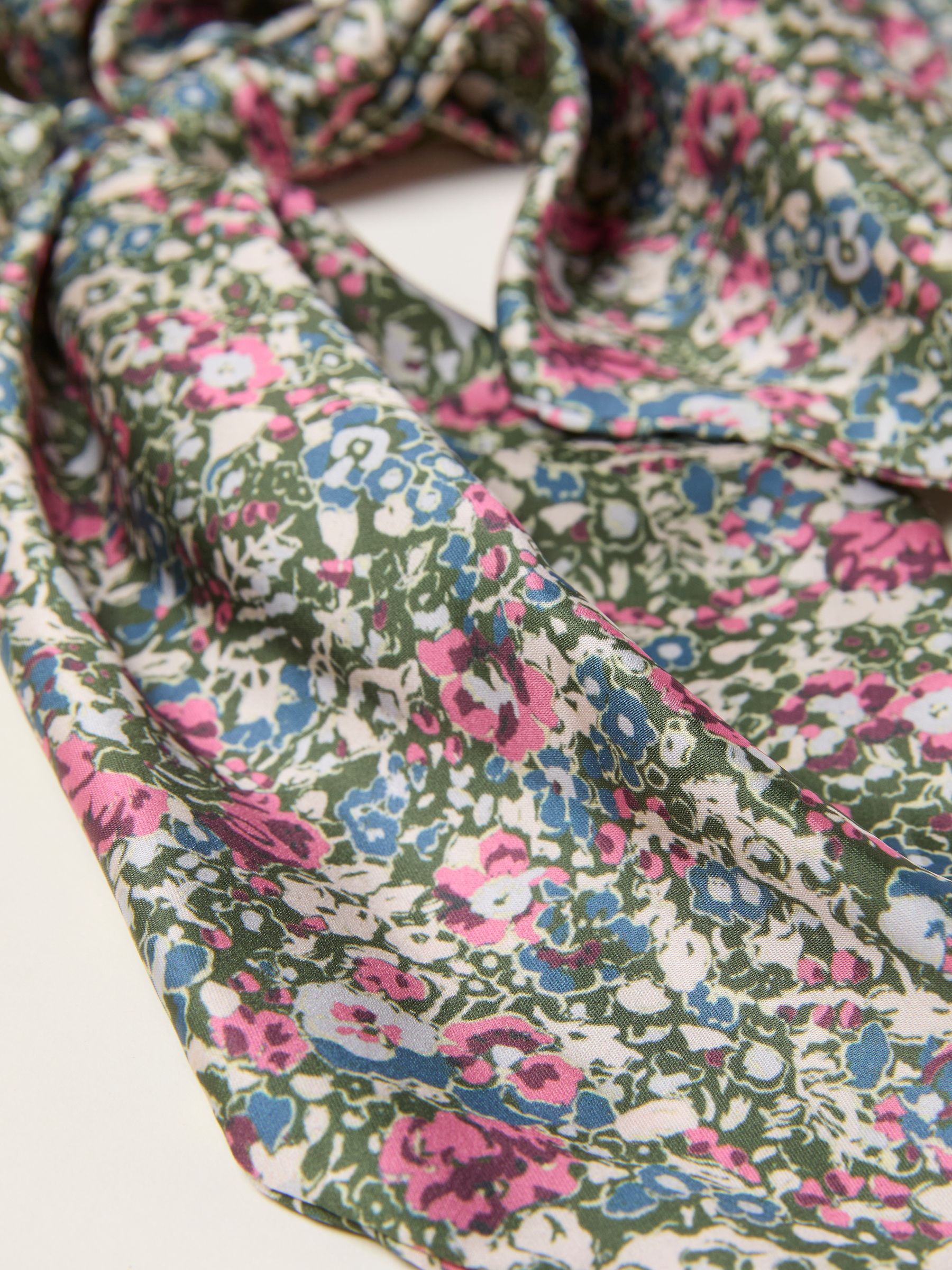 Green Ditsy Tie Scrunchie - Image 2 of 2