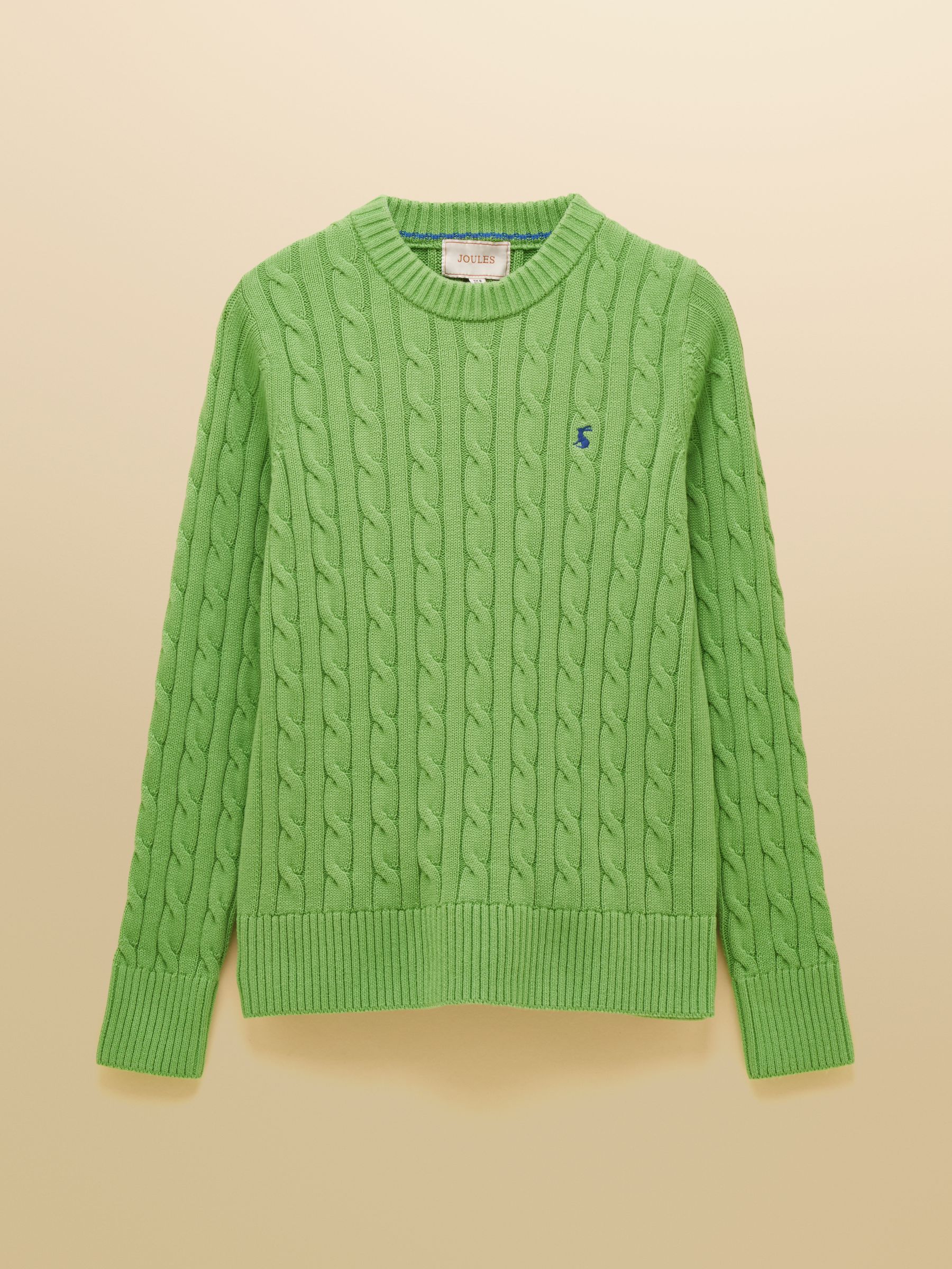 Classic Green Cotton Cable Knit Jumper - Image 8 of 8 Classic Green Cotton Cable Knit Jumper - Image 8 of 8