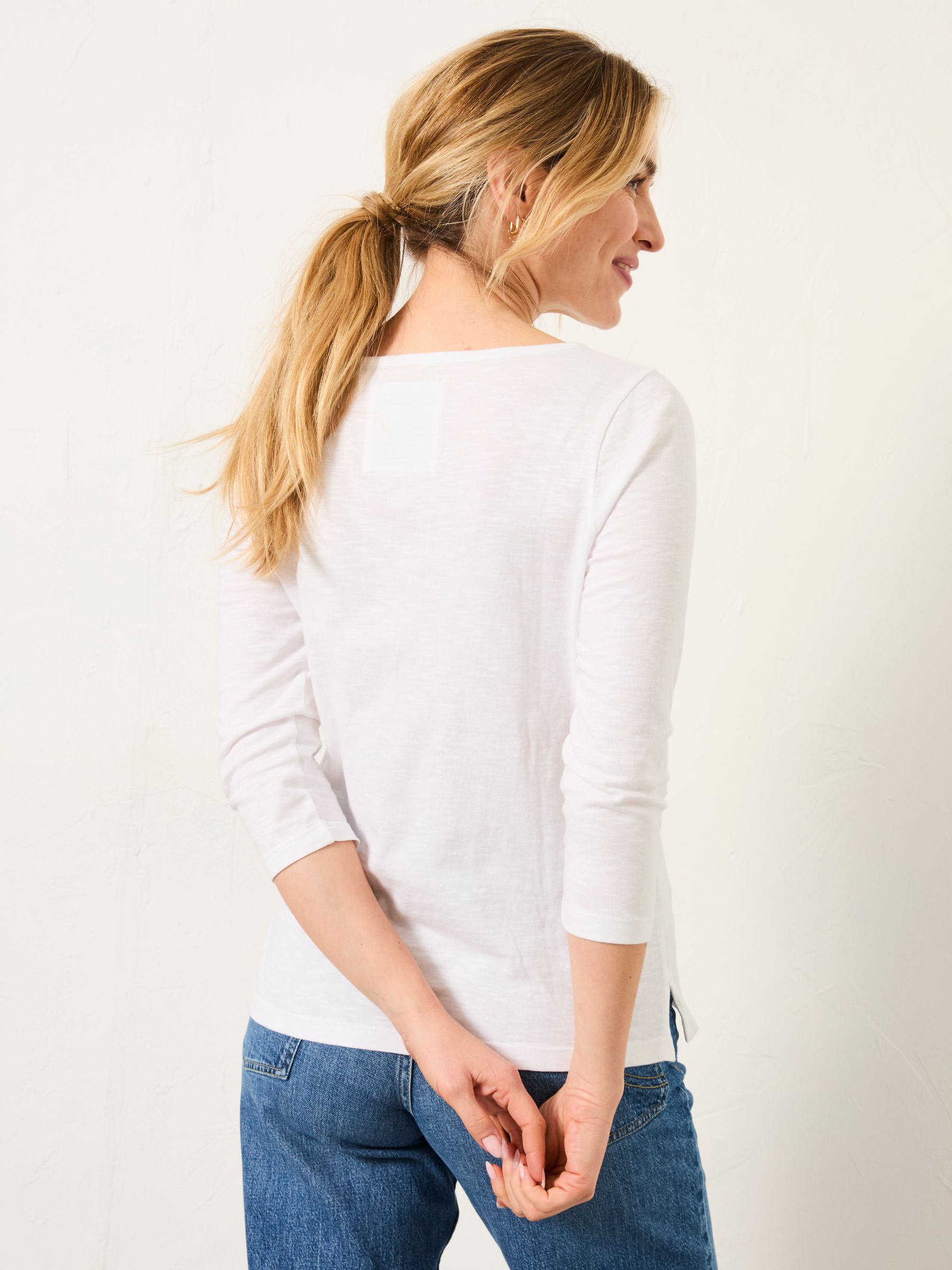 Quinn Jade Green/White 2 Pack 3/4 Sleeve T Shirt - Image 3 of 6