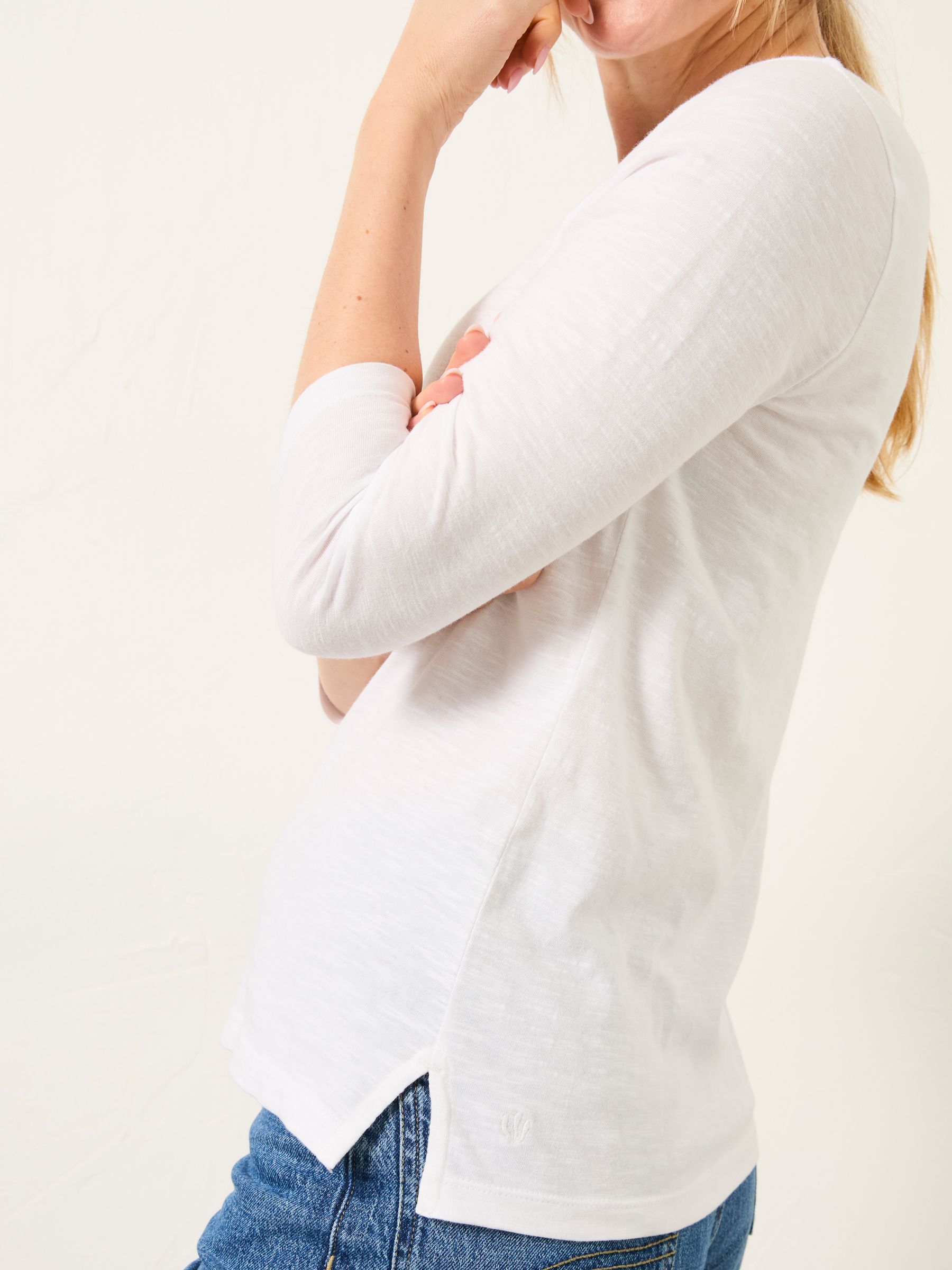 Quinn Jade Green/White 2 Pack 3/4 Sleeve T Shirt - Image 4 of 6