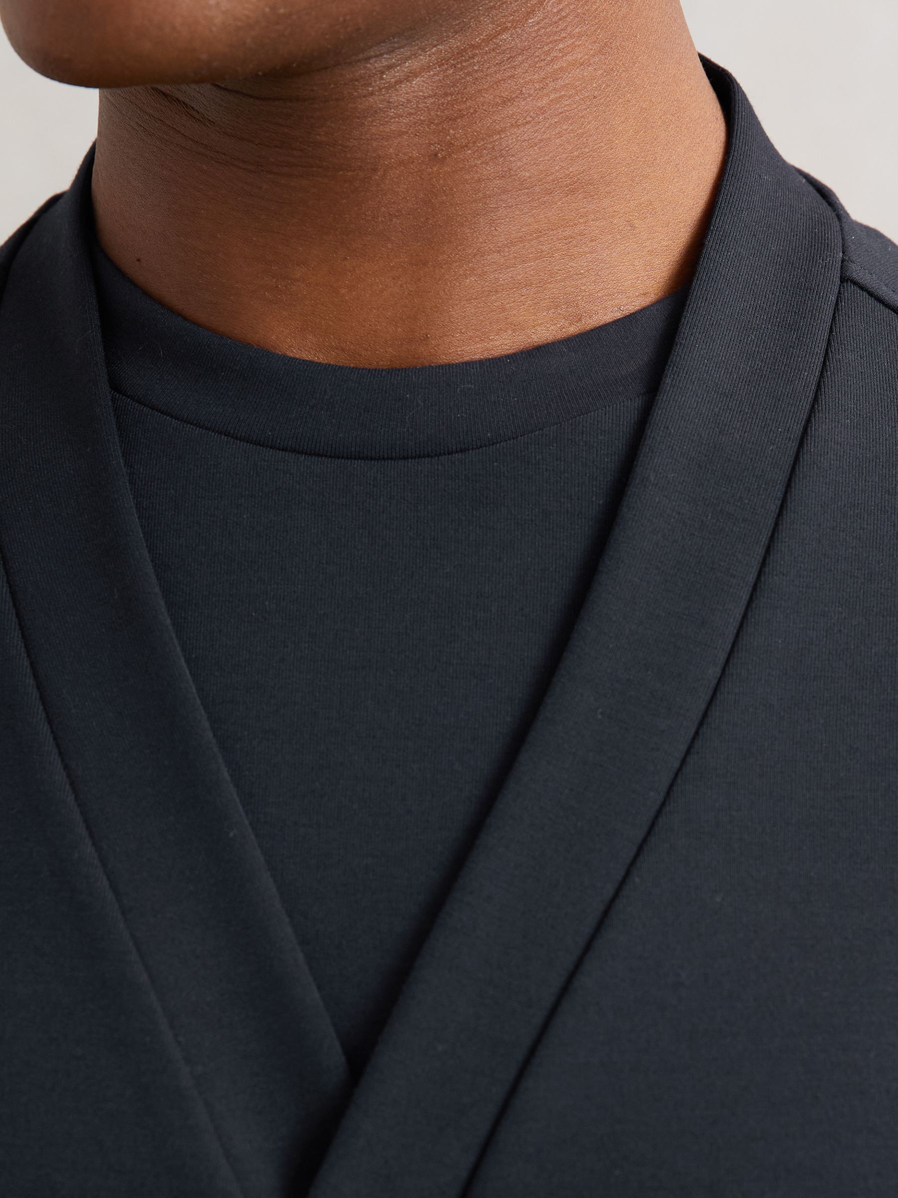 Premium Interlock Press-Stud Cardigan in Navy - image 3