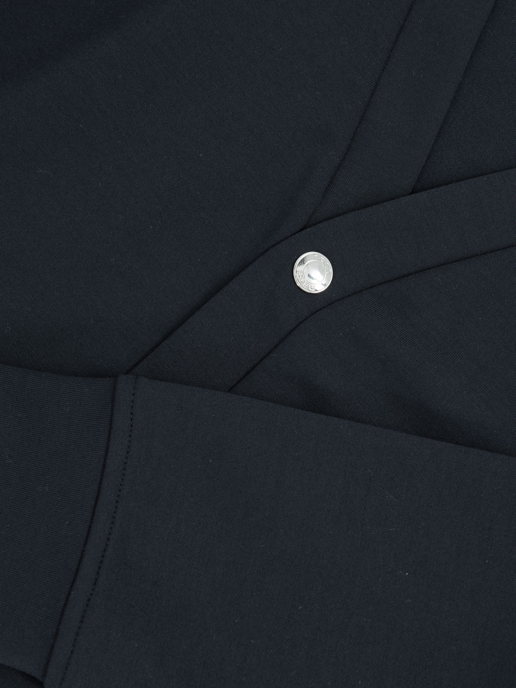 V-Neck Interlock Jersey Cardigan in Navy - Image 6 of 6