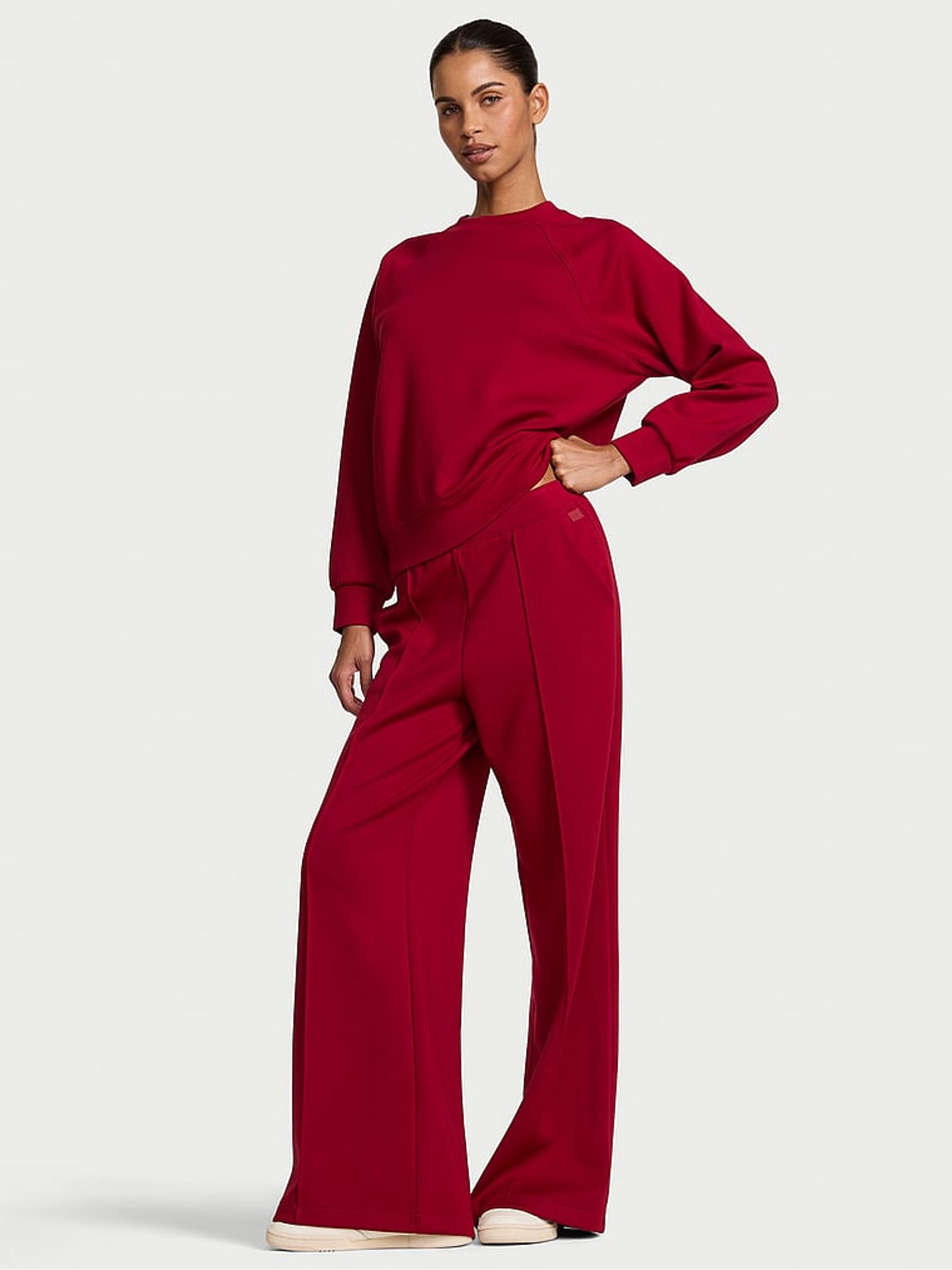 Red Lacquer Featherweight Knit Lounge Set 2 Piece - Image 1 of 3 Red Lacquer Featherweight Knit Lounge Set 2 Piece - Image 1 of 3