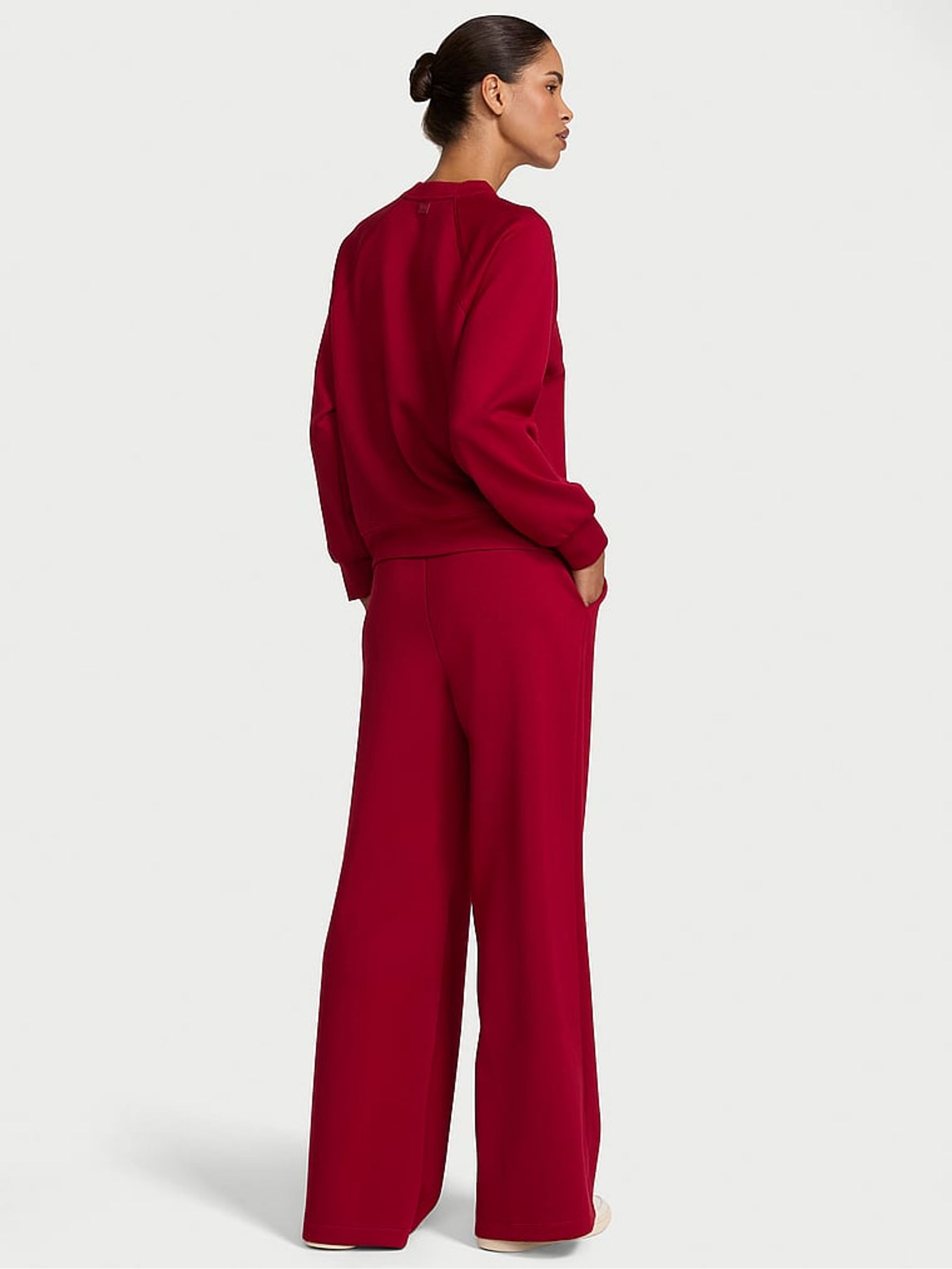 Red Lacquer Featherweight Knit Lounge Set 2 Piece - Image 2 of 3