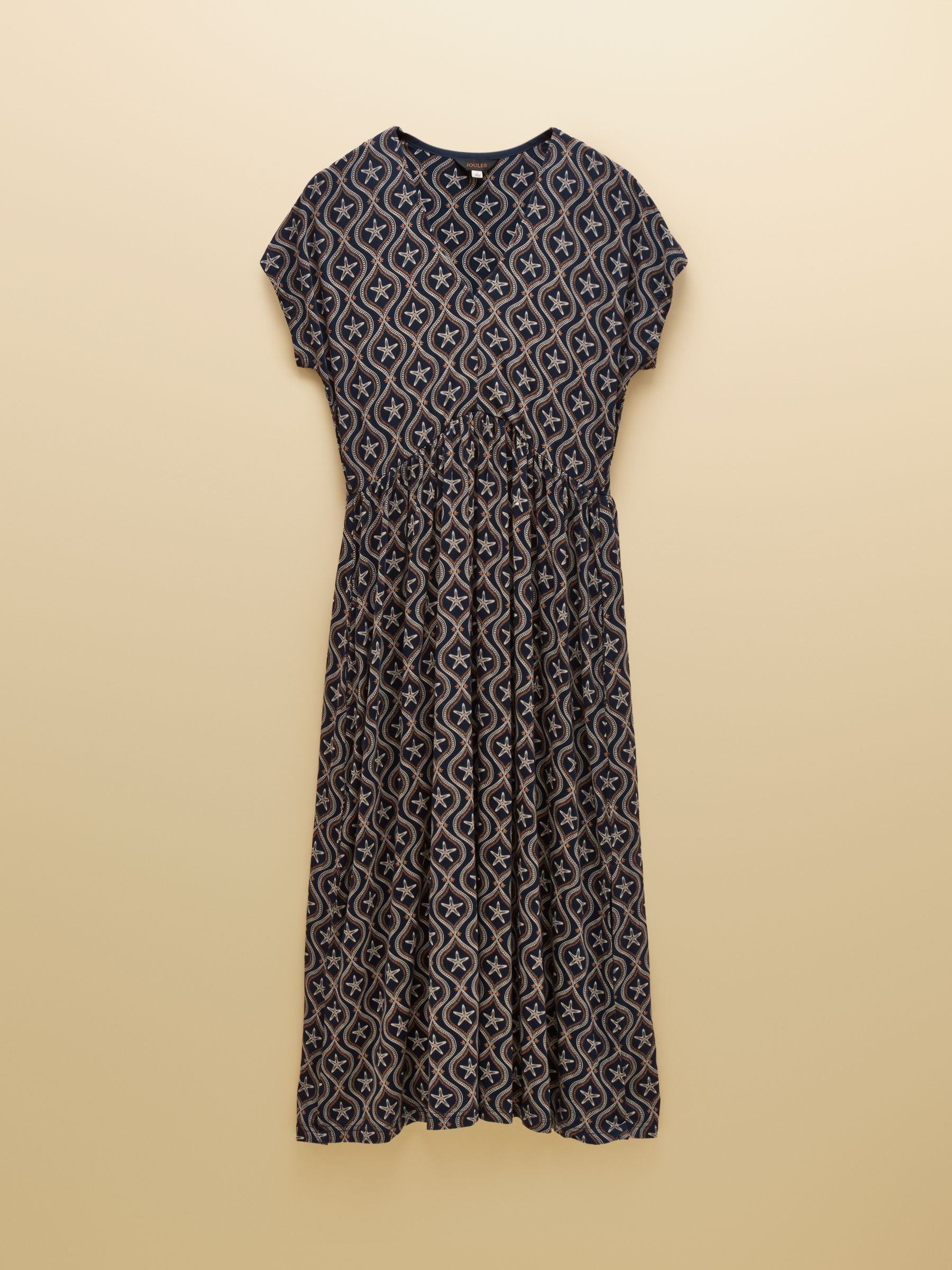 Nia Navy Short Sleeve Jersey Midi Dress - Image 8 of 8