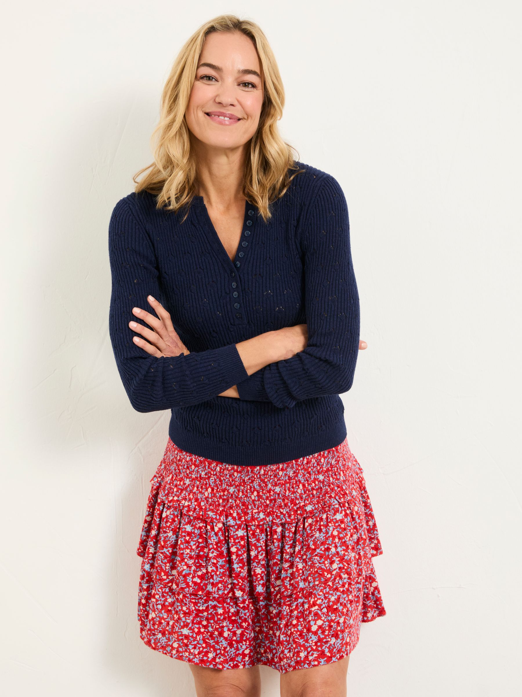 Maelle Red Surf Ditsy Skirt - Image 3 of 5