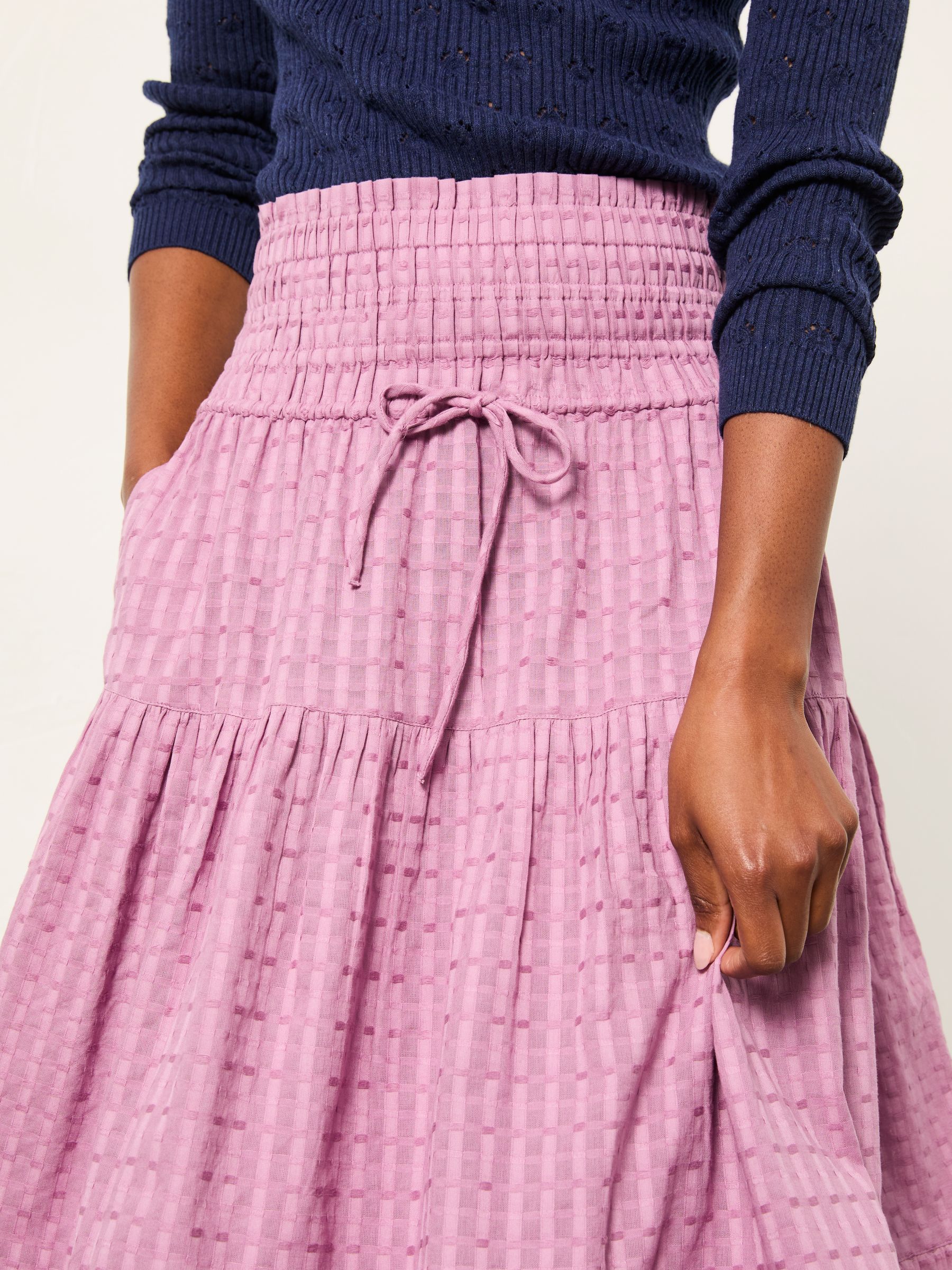 Billy Lilac Purple Midi Skirt - Image 3 of 5
