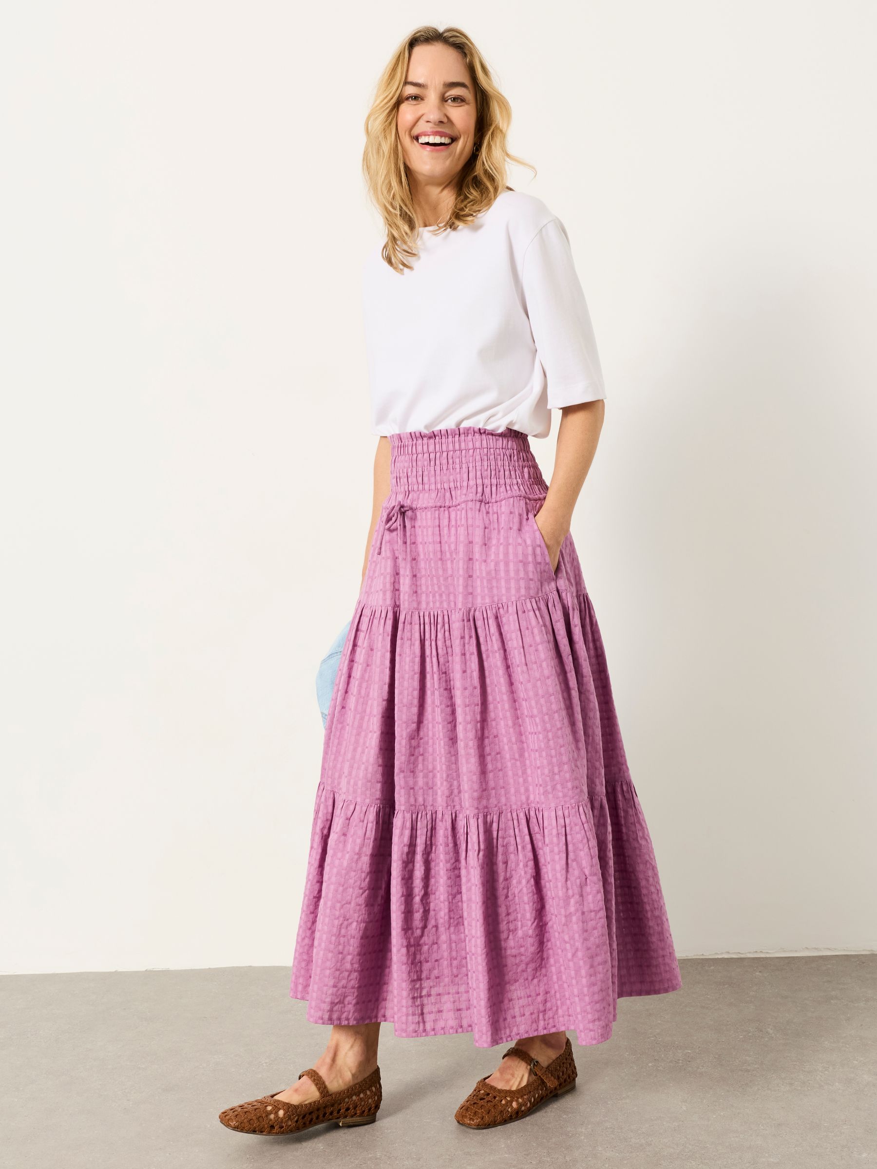 Billy Lilac Purple Midi Skirt | FatFace USA