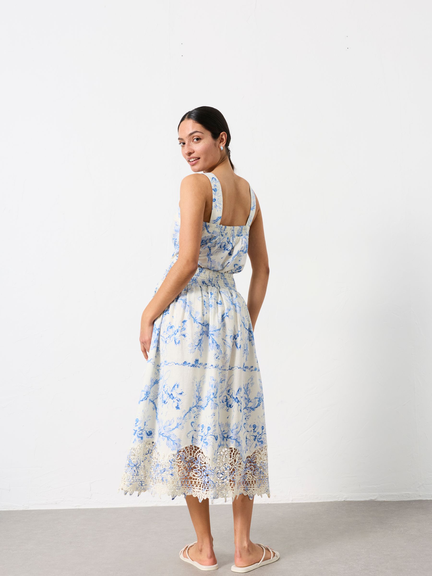 June Ivory Vintage Bloom Midi Skirt - Image 2 of 7 June Ivory Vintage Bloom Midi Skirt - Image 2 of 7