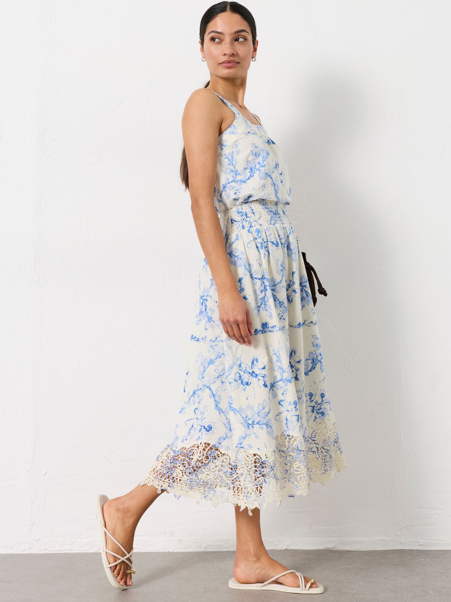 June Ivory Vintage Bloom Midi Skirt - Image 6 of 7