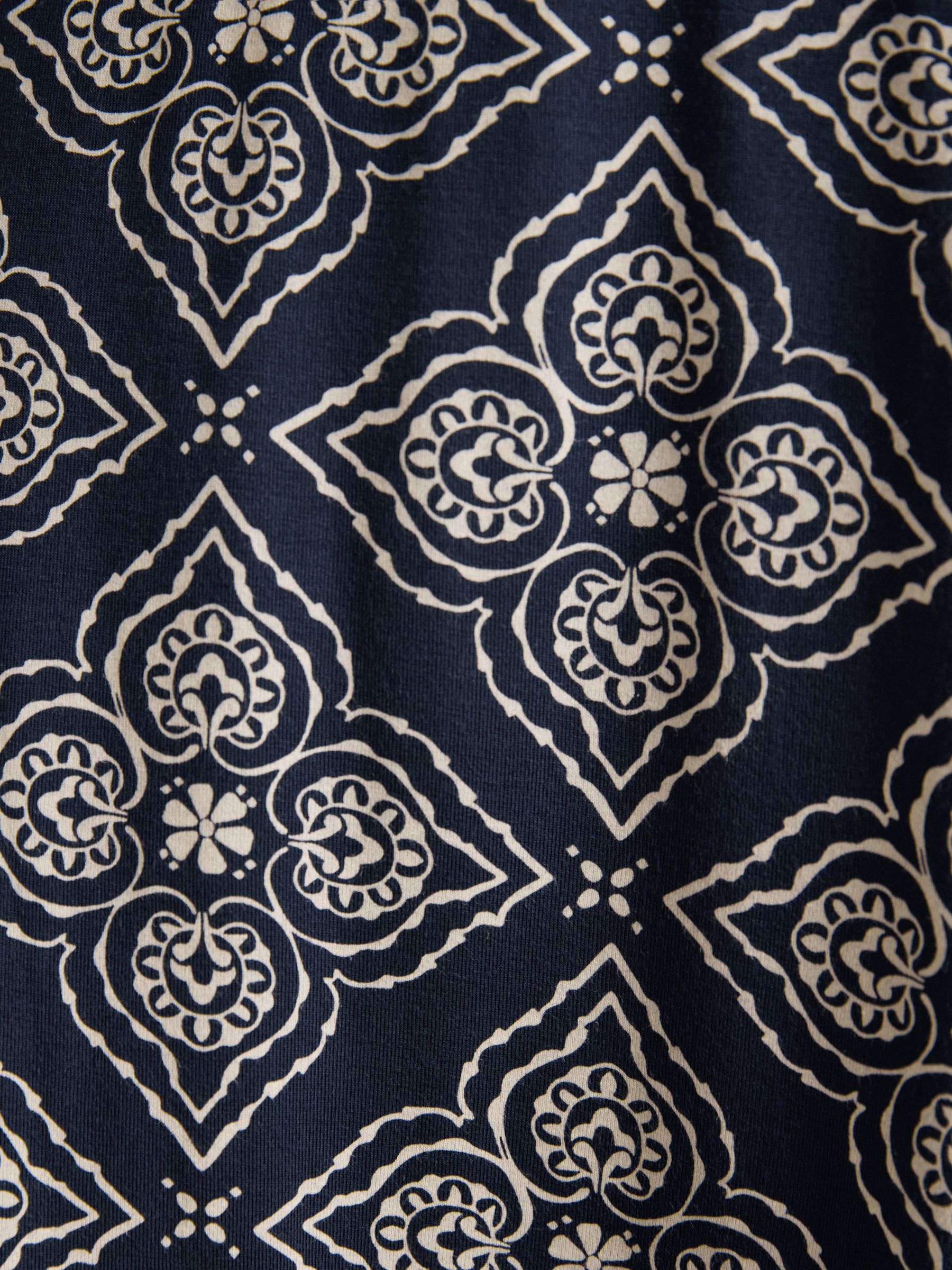 Nia Navy Geo Jersey Midi Skirt - Image 5 of 6