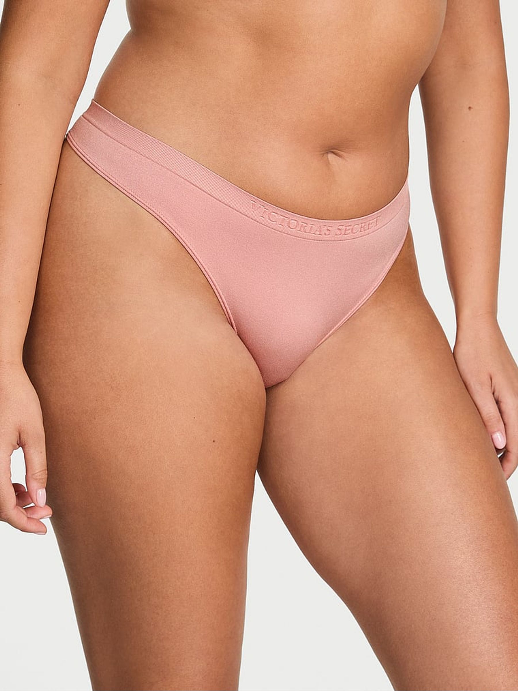 Royal Pink Thong Shine Knickers - Image 1 of 2 Royal Pink Thong Shine Knickers - Image 1 of 2
