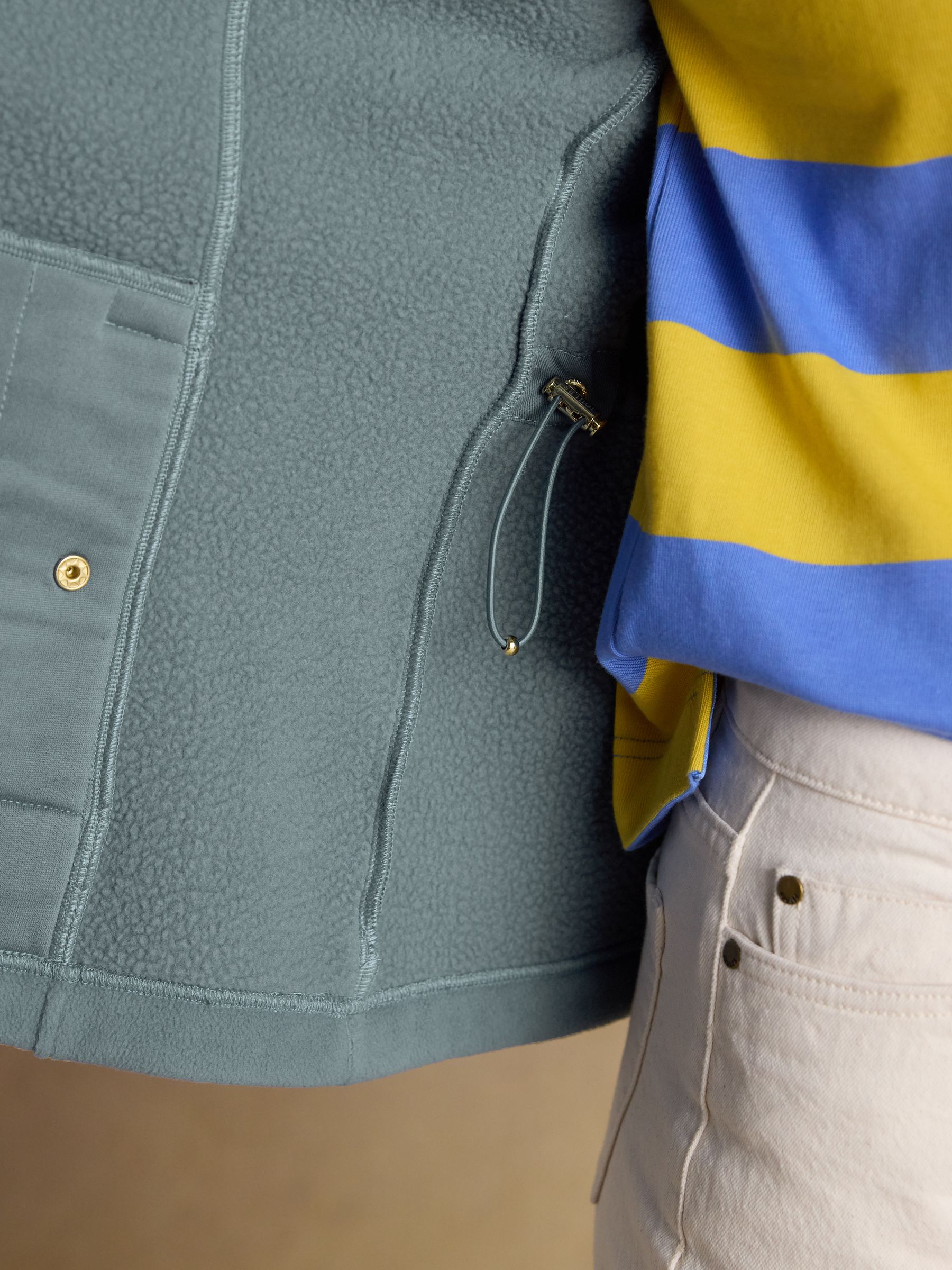 Heritage Chambray Blue Regular Zip Through Fleece - Image 10 of 12