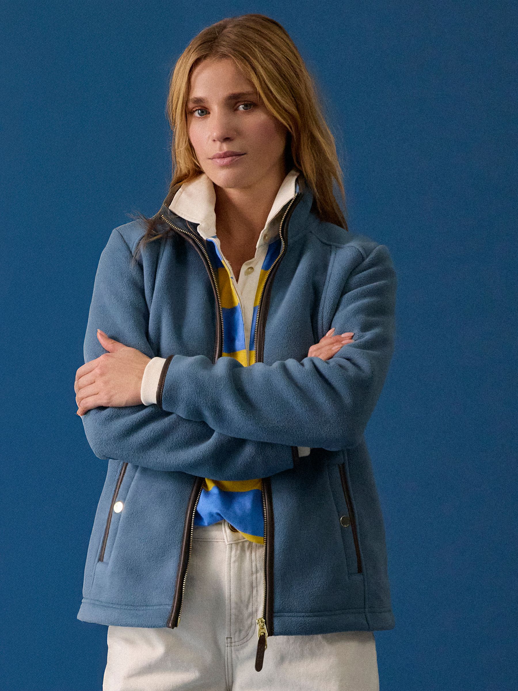 Heritage Chambray Blue Regular Zip Through Fleece - Image 2 of 12