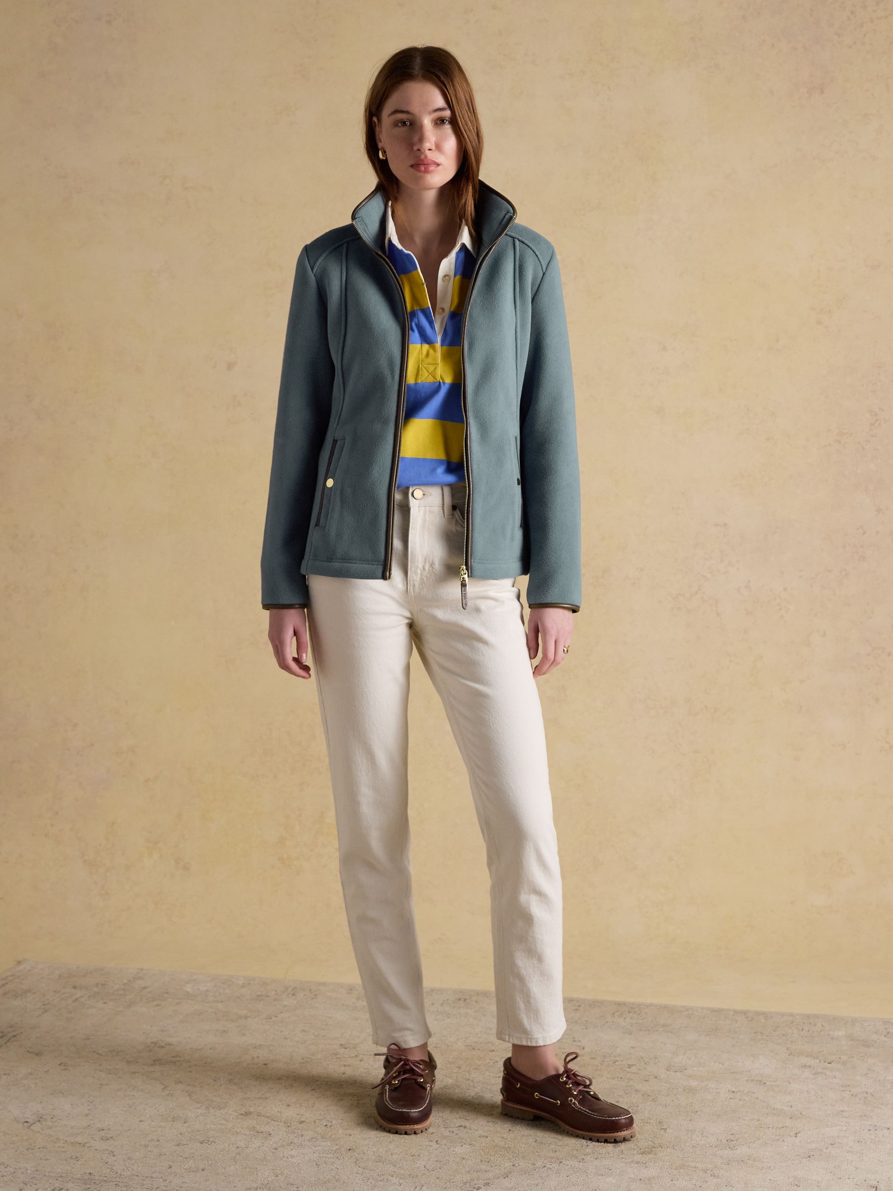 Heritage Chambray Blue Regular Zip Through Fleece - Image 5 of 12