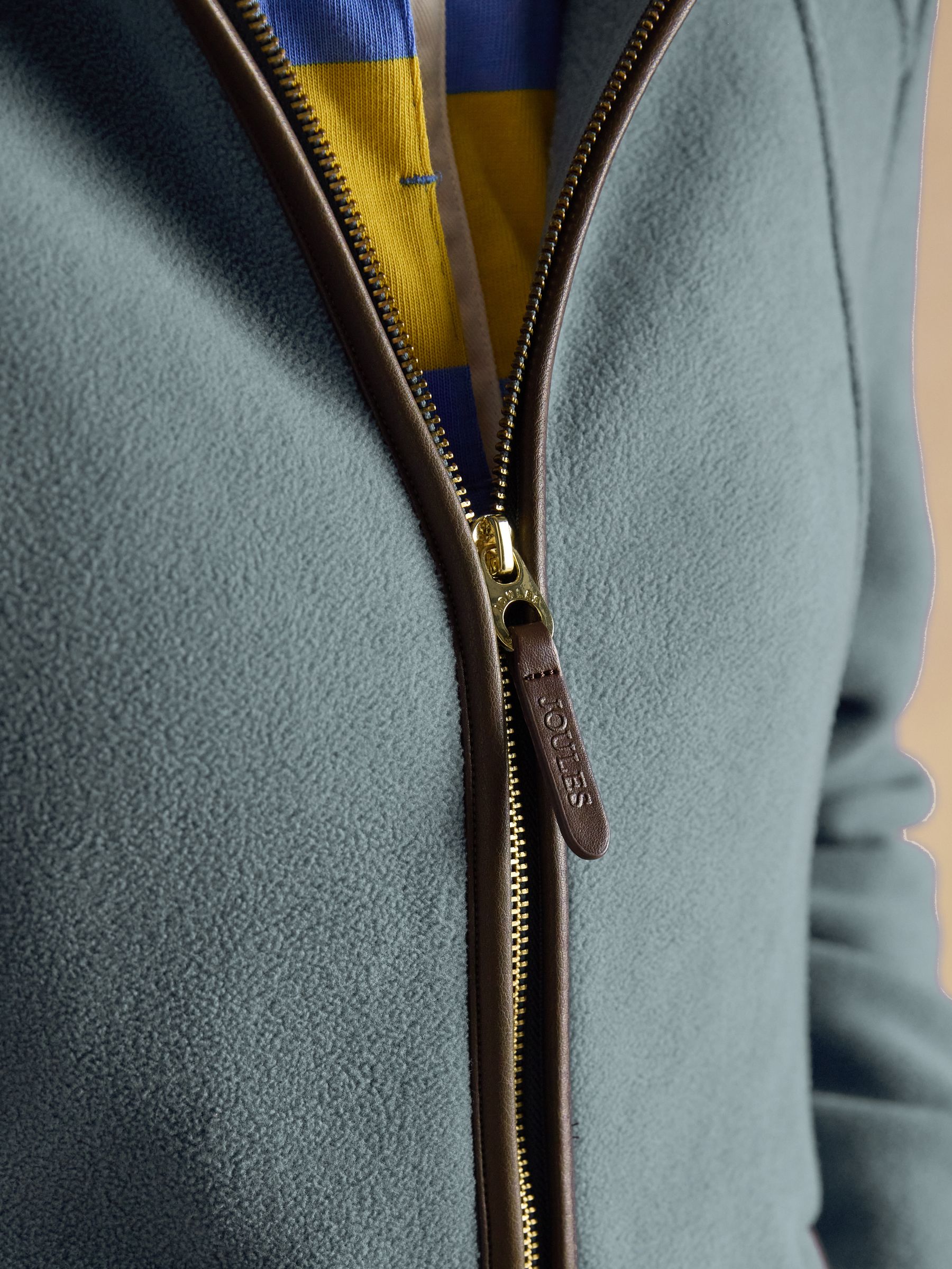 Heritage Chambray Blue Regular Zip Through Fleece - Image 8 of 12