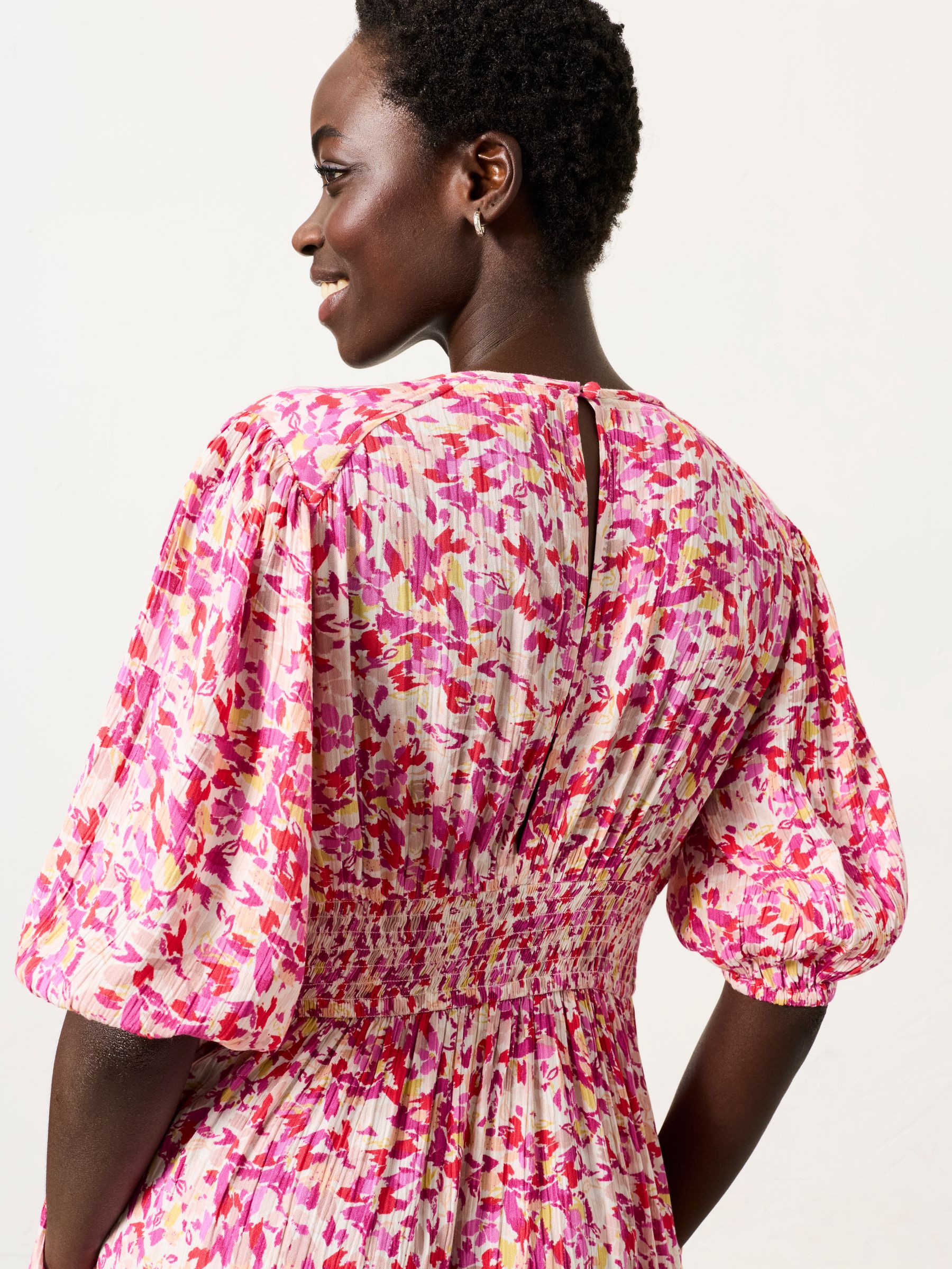 Multi Confetti Floral Regular Milly Midi Dress | FatFace USA