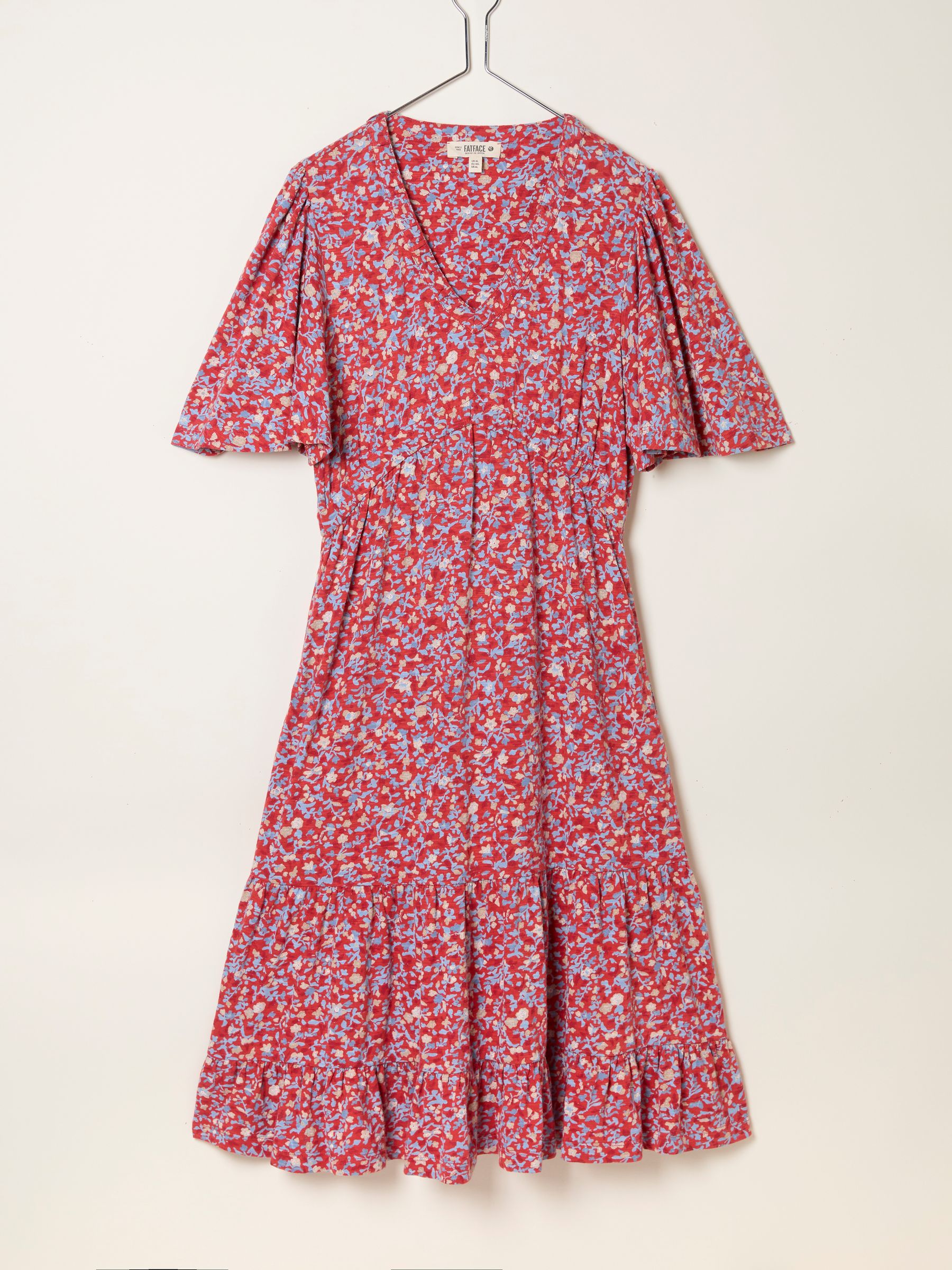 Grace Red Surf Ditsy Regular Jersey Dress | FatFace Ireland Grace Red Surf Ditsy Regular Jersey Dress | FatFace Ireland