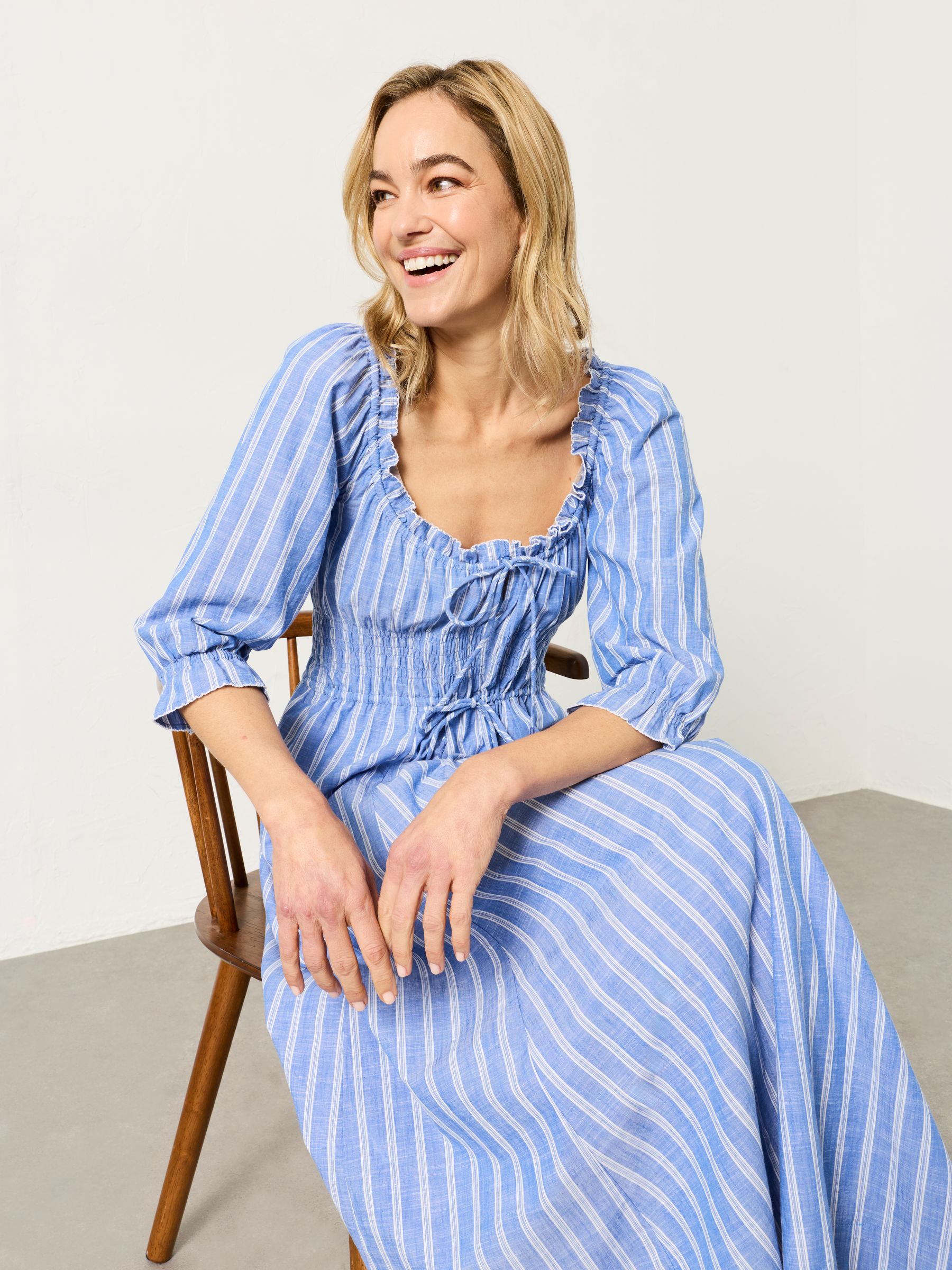 Camille Blue Regular Dress - Image 7 of 8