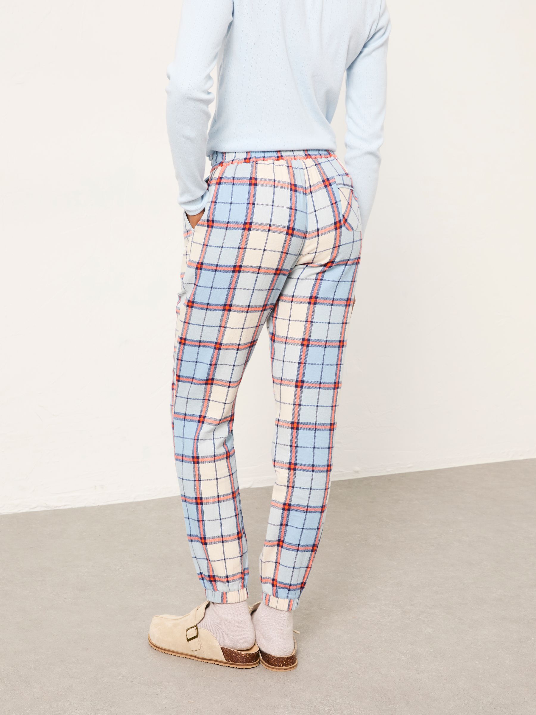 Cora Blue Check Pyjama Bottom - Image 2 of 6